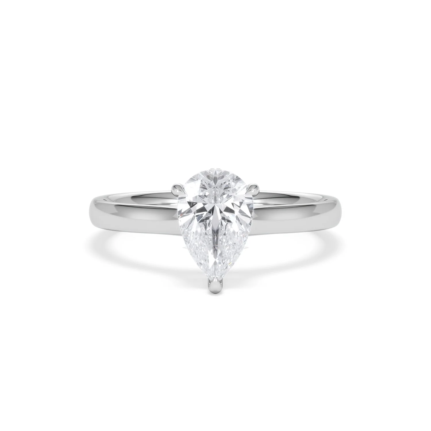 Amora Pear 1.07ct Hidden Halo Lab Diamond Engagement Ring F/VS Set in 18K White Gold - Image 8