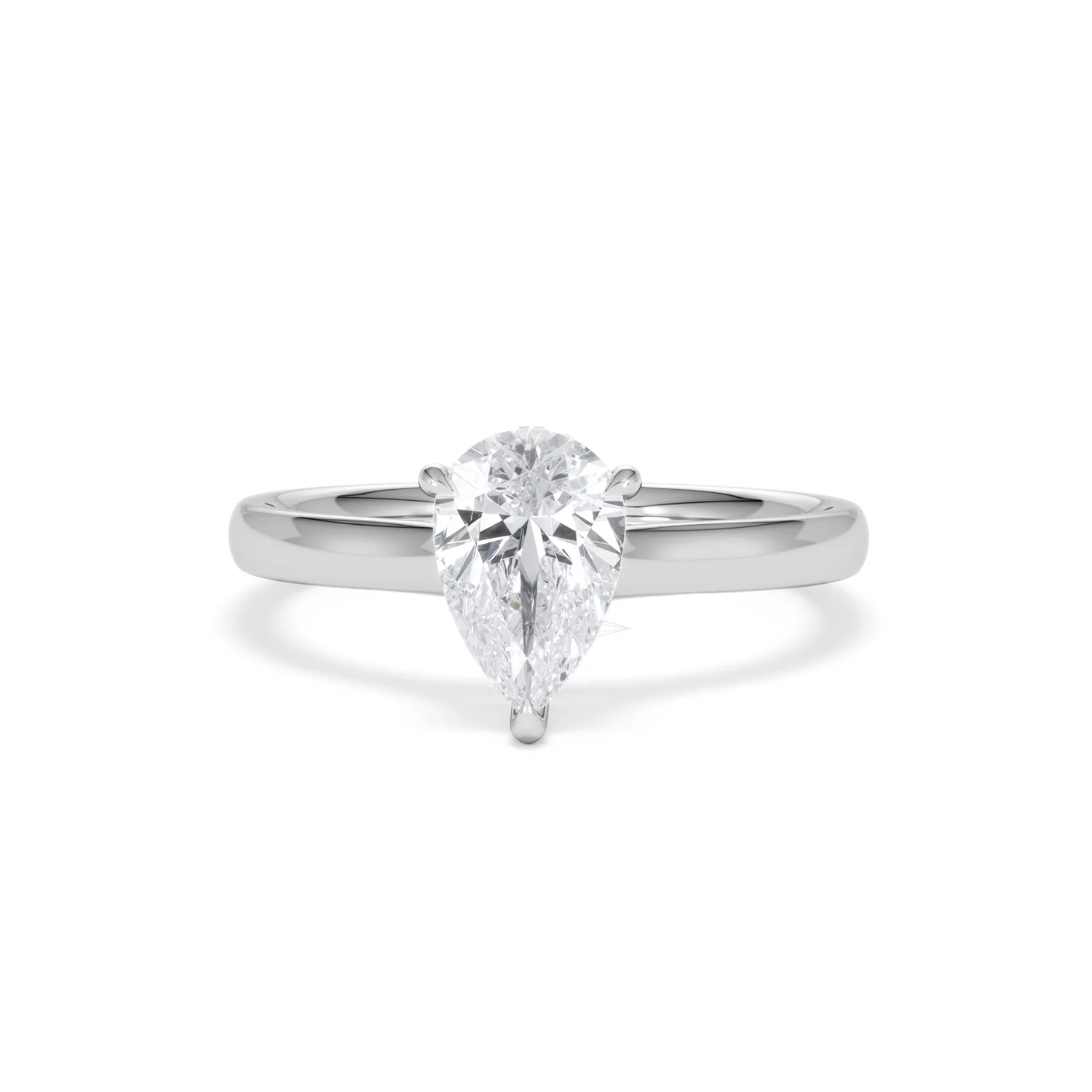 Amora Pear 1.07ct Hidden Halo Lab Diamond Engagement Ring F/VS Set in 18K White Gold - Image 87