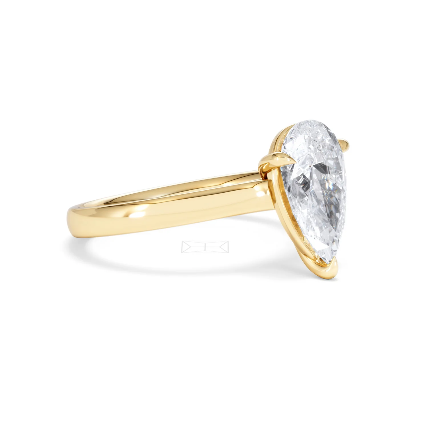 Amora Pear 2.00ct Lab Diamond Engagement Ring F/VS Set in 18K Gold - Image 18
