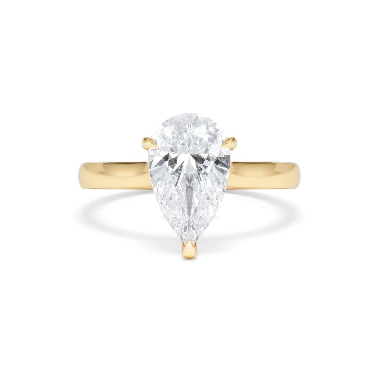 Amora Pear 2.00ct Lab Diamond Engagement Ring F/VS Set in 18K Gold - Image 8