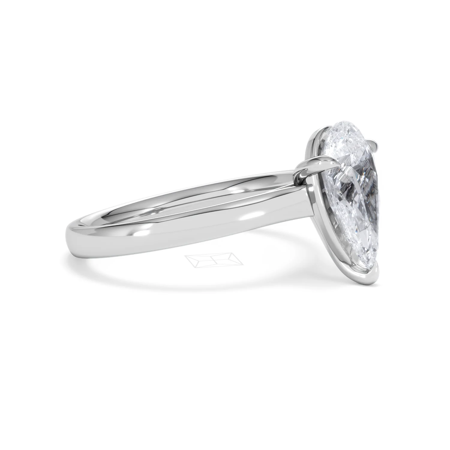 Amora Pear 2.00ct Lab Diamond Engagement Ring F/VS Set in 18K White Gold - Image 21