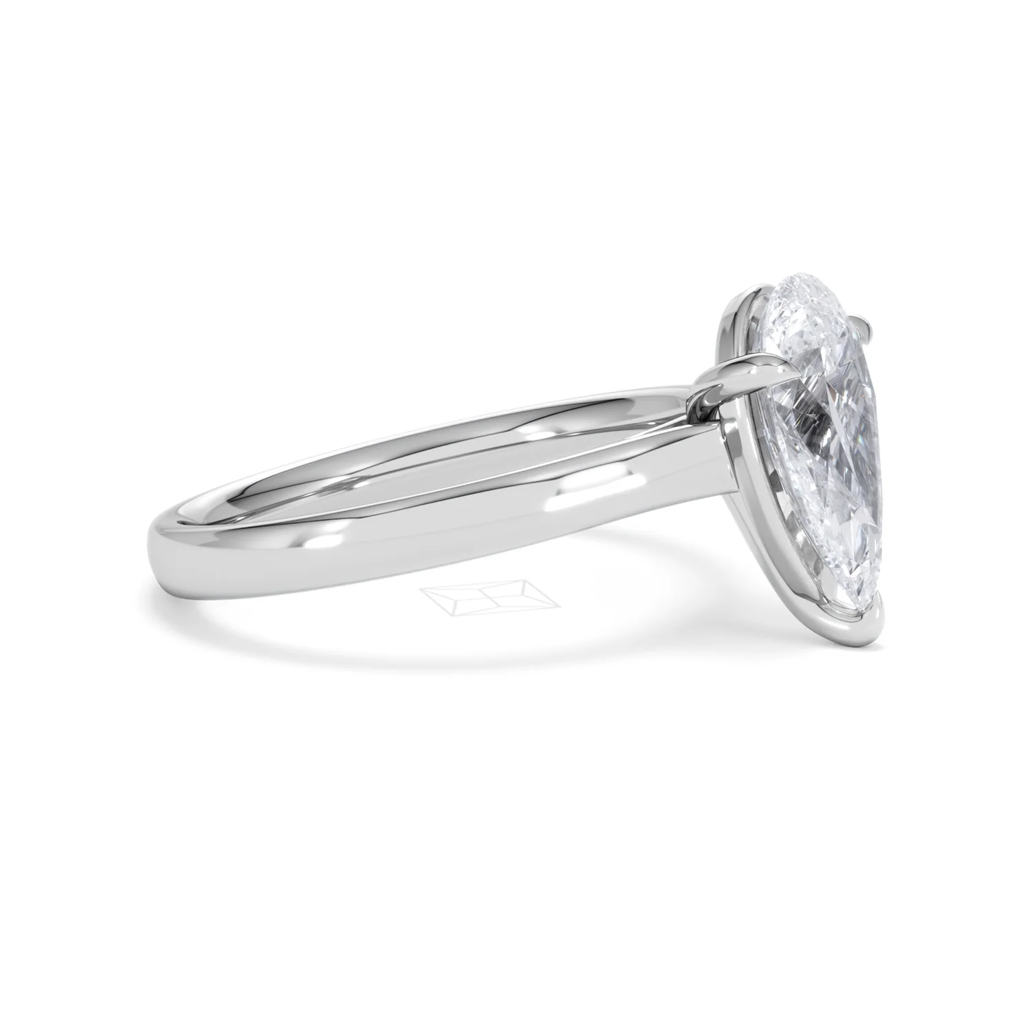 Amora Pear 2.00ct Lab Diamond Engagement Ring F/VS Set in 18K White Gold - Image 22