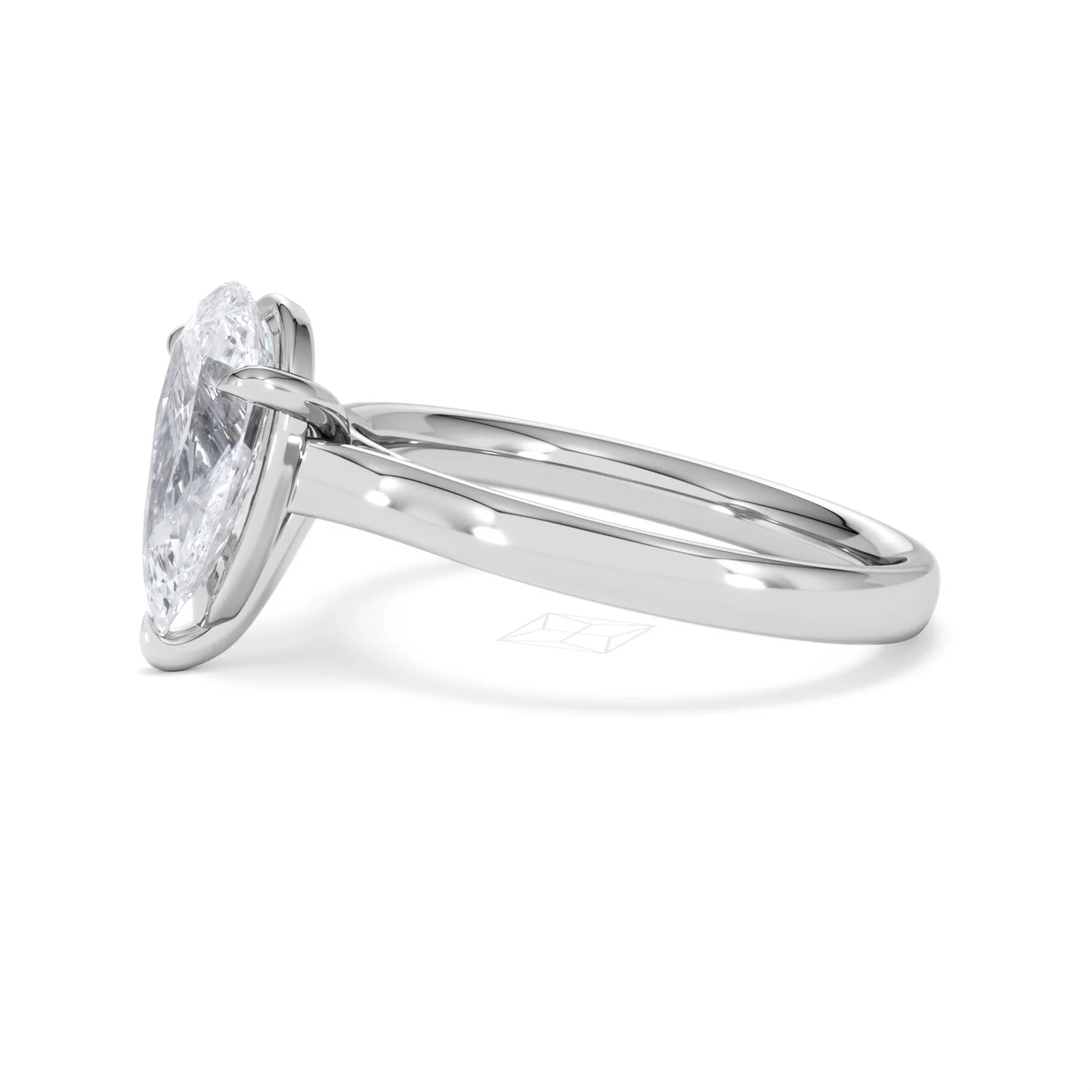 Amora Pear 2.00ct Lab Diamond Engagement Ring F/VS Set in 18K White Gold - Image 72