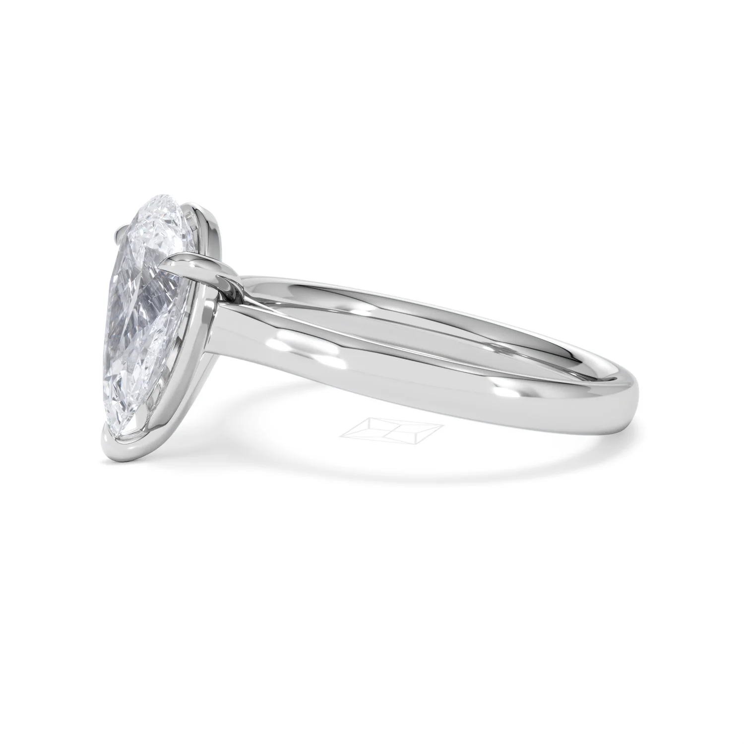Amora Pear 2.00ct Lab Diamond Engagement Ring F/VS Set in 18K White Gold - Image 73