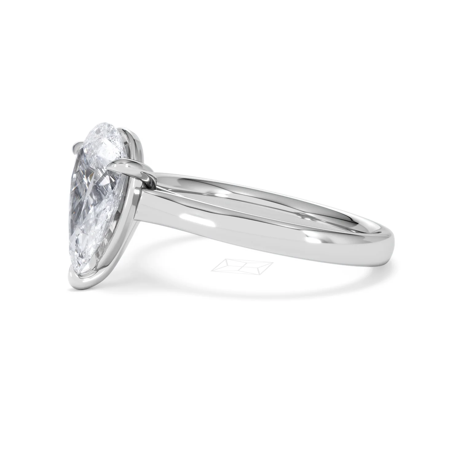 Amora Pear 2.00ct Lab Diamond Engagement Ring F/VS Set in 18K White Gold - Image 74