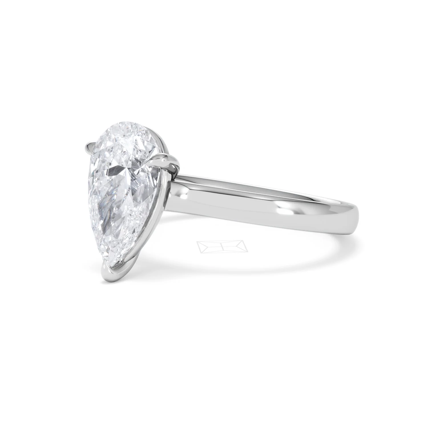 Amora Pear 2.00ct Lab Diamond Engagement Ring F/VS Set in 18K White Gold - Image 79