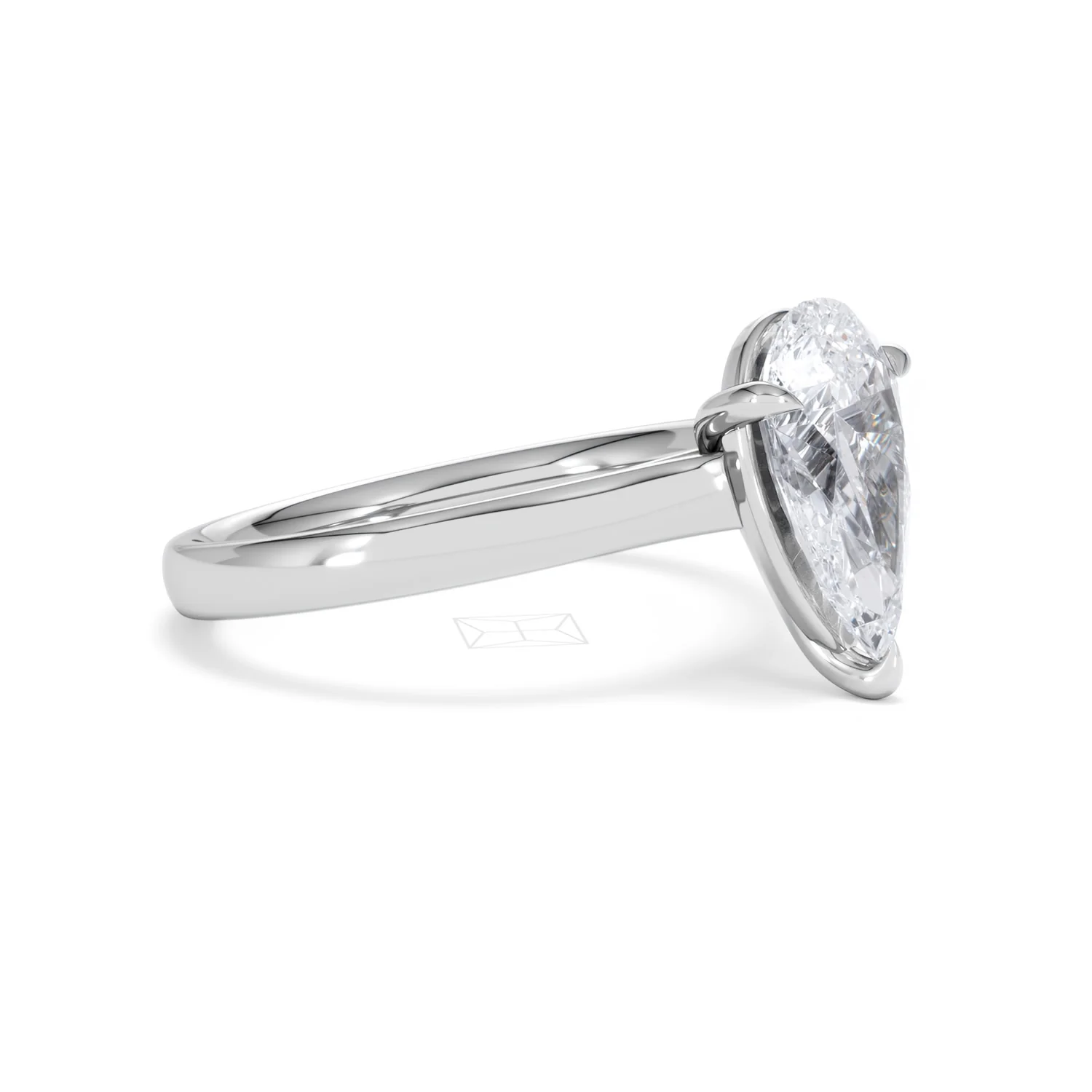 Amora Pear 2.00ct Lab Diamond Engagement Ring F/VS Set in Platinum - Image 20