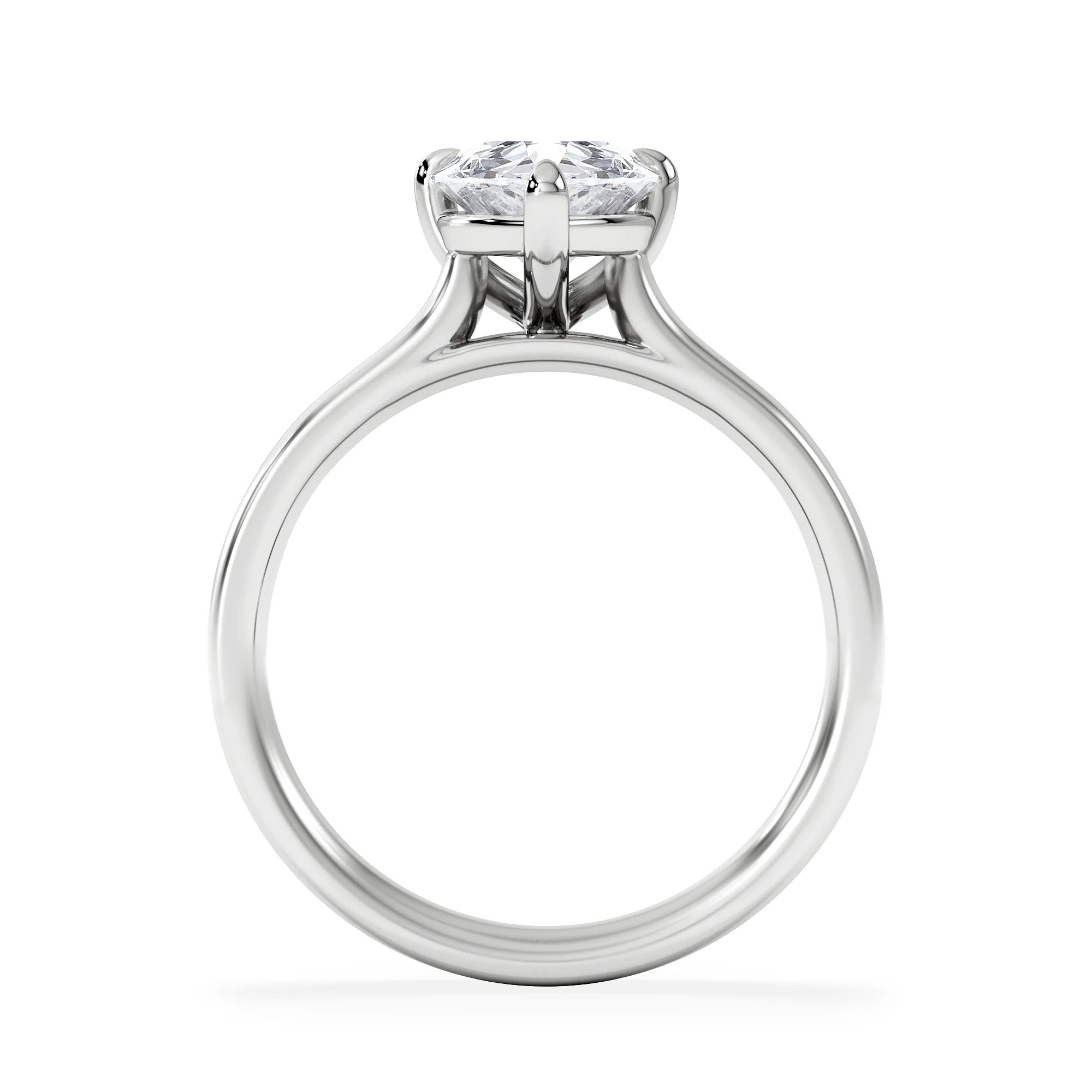 Amora Pear 2.00ct Lab Diamond Engagement Ring F/VS Set in Platinum - Image 3