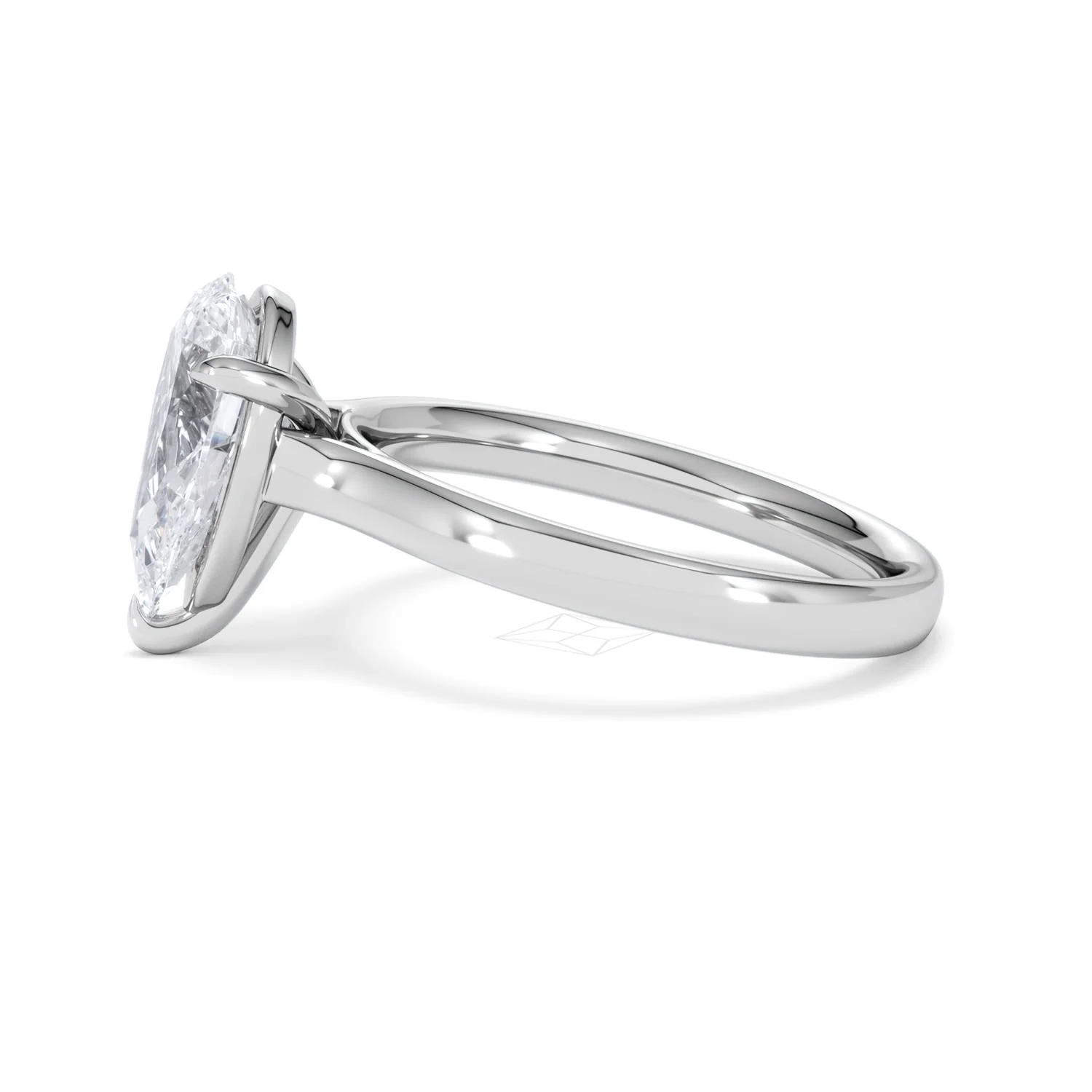 Amora Pear 2.00ct Lab Diamond Engagement Ring F/VS Set in Platinum - Image 70