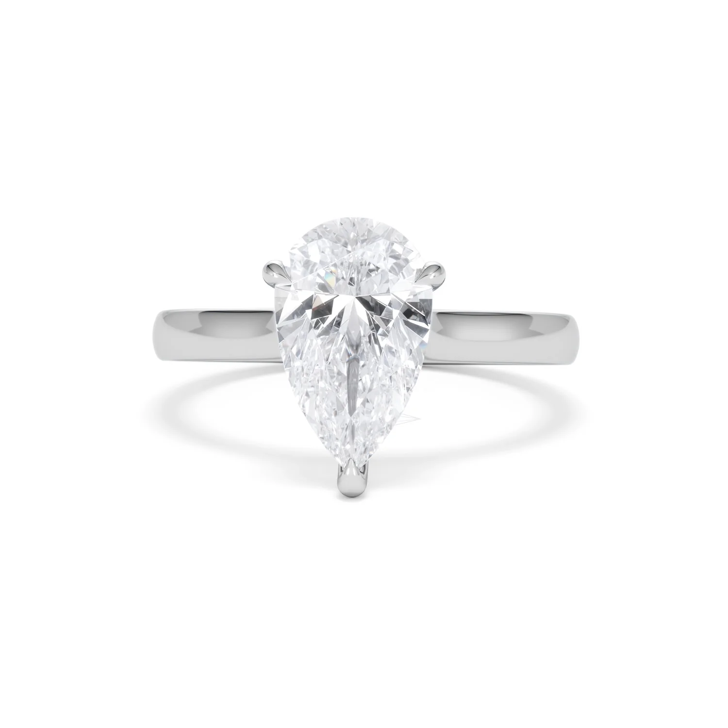 Amora Pear 2.00ct Lab Diamond Engagement Ring F/VS Set in Platinum - Image 87