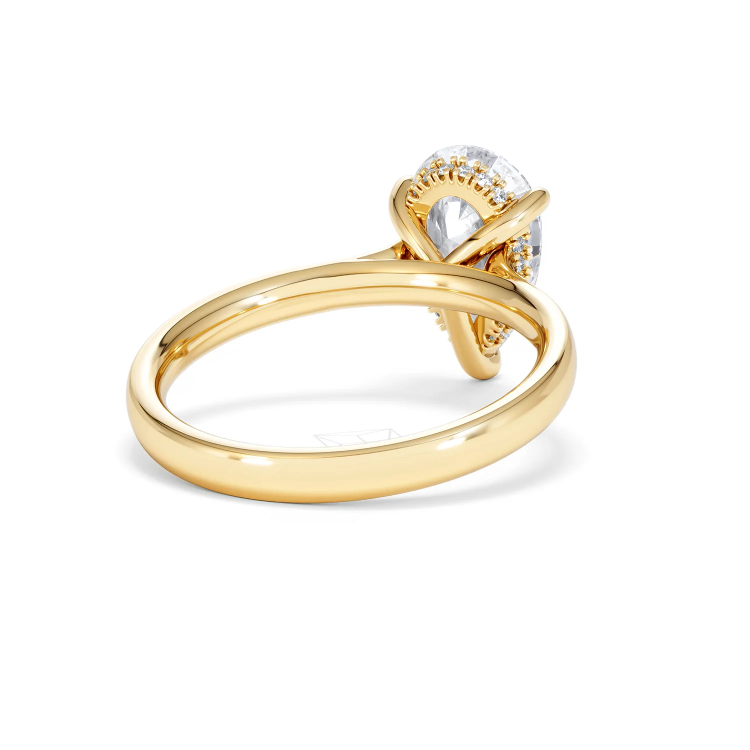 Amora Pear 2.09ct Hidden Halo Lab Diamond Engagement Ring F/VS Set in 18K Gold - Image 42