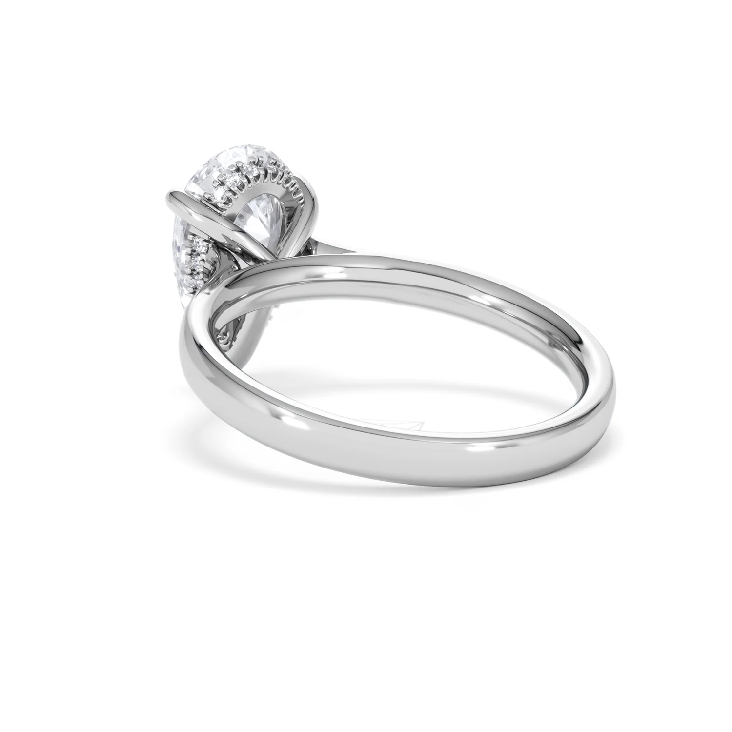 Amora Pear 2.09ct Hidden Halo Lab Diamond Engagement Ring F/VS Set in 18K White Gold - Image 56