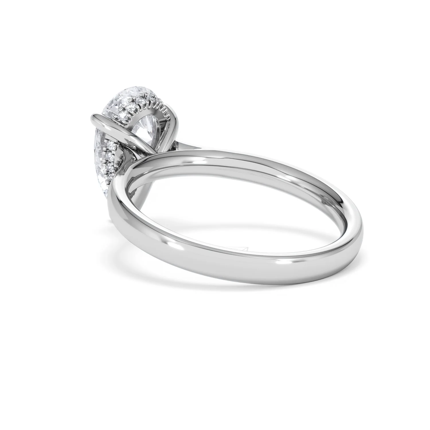 Amora Pear 2.09ct Hidden Halo Lab Diamond Engagement Ring F/VS Set in 18K White Gold - Image 57