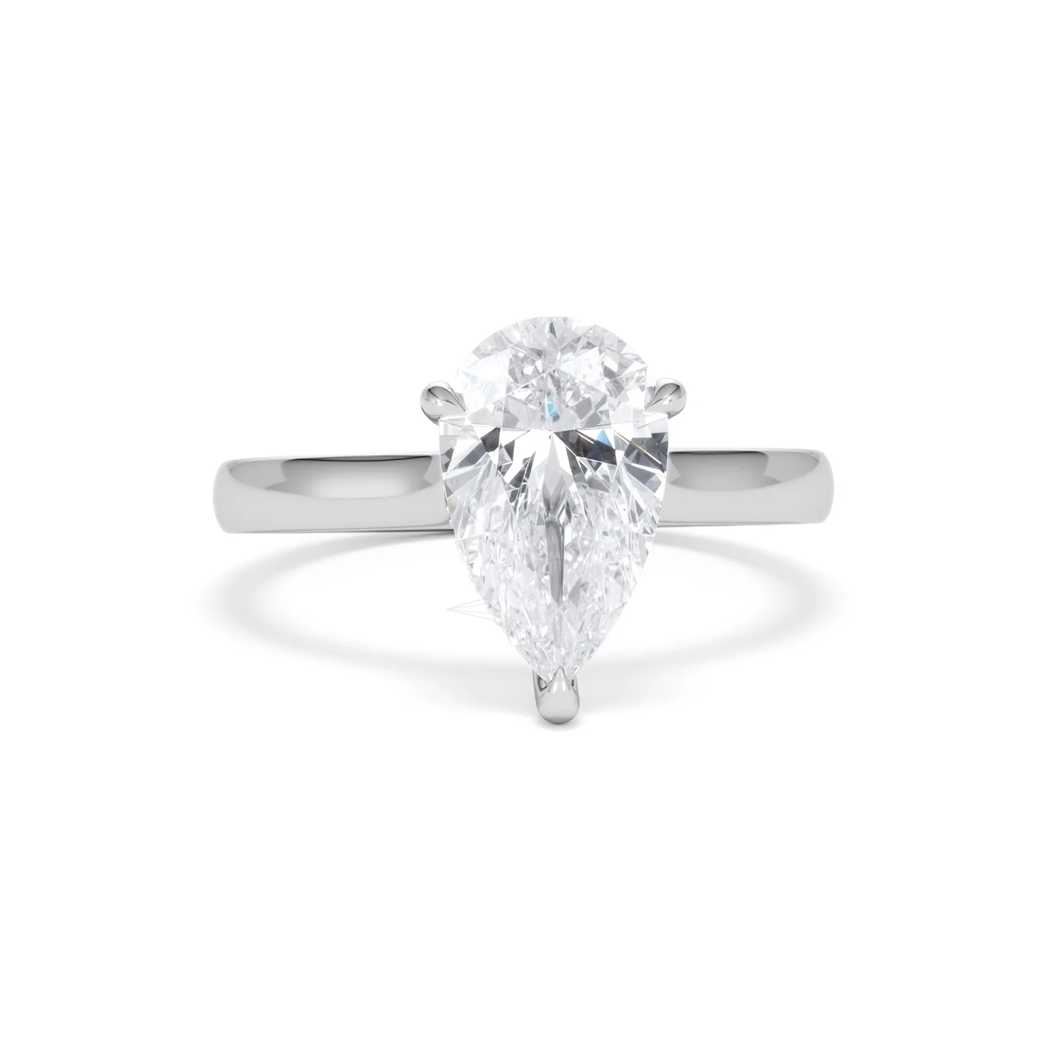 Amora Pear 2.09ct Hidden Halo Lab Diamond Engagement Ring F/VS Set in 18K White Gold - Image 9
