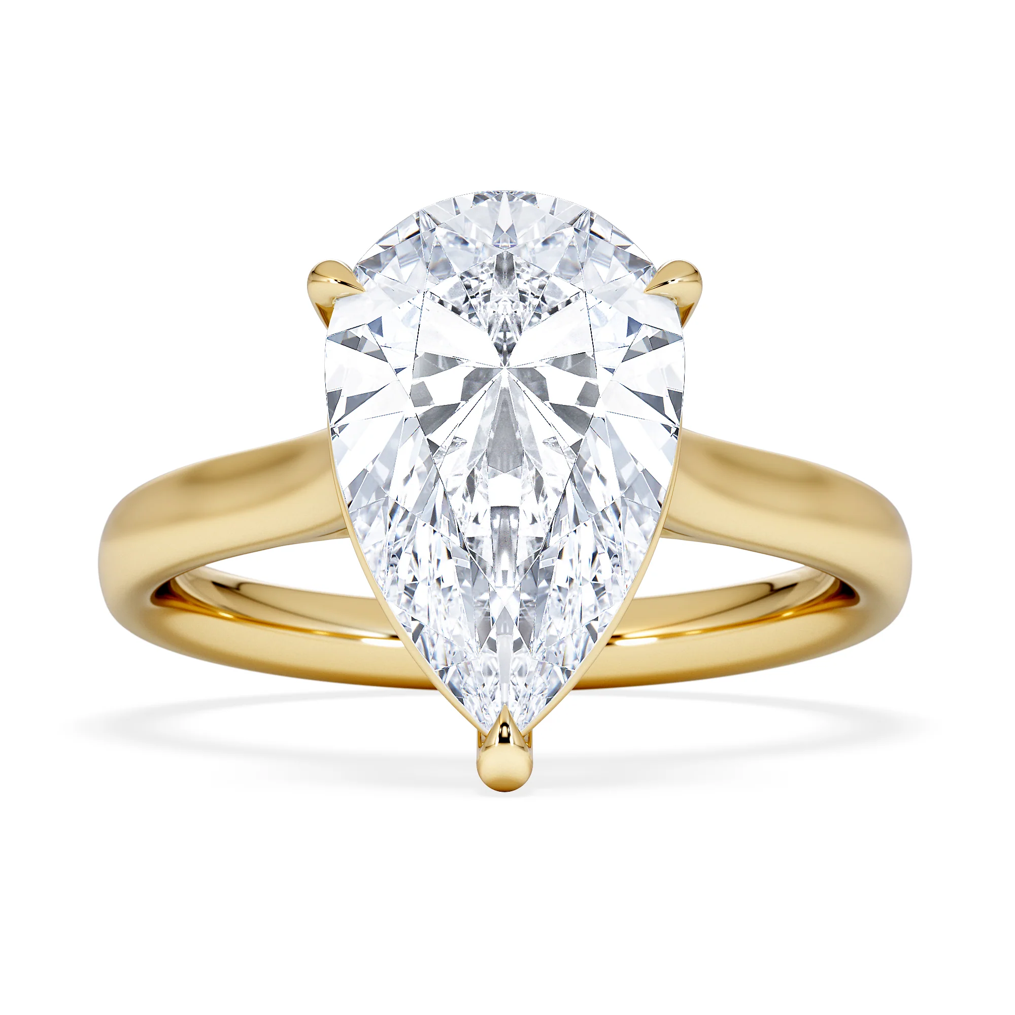 Amora Pear 3.00ct Lab Diamond Engagement Ring G/VS Set in 18K Gold - Image 6