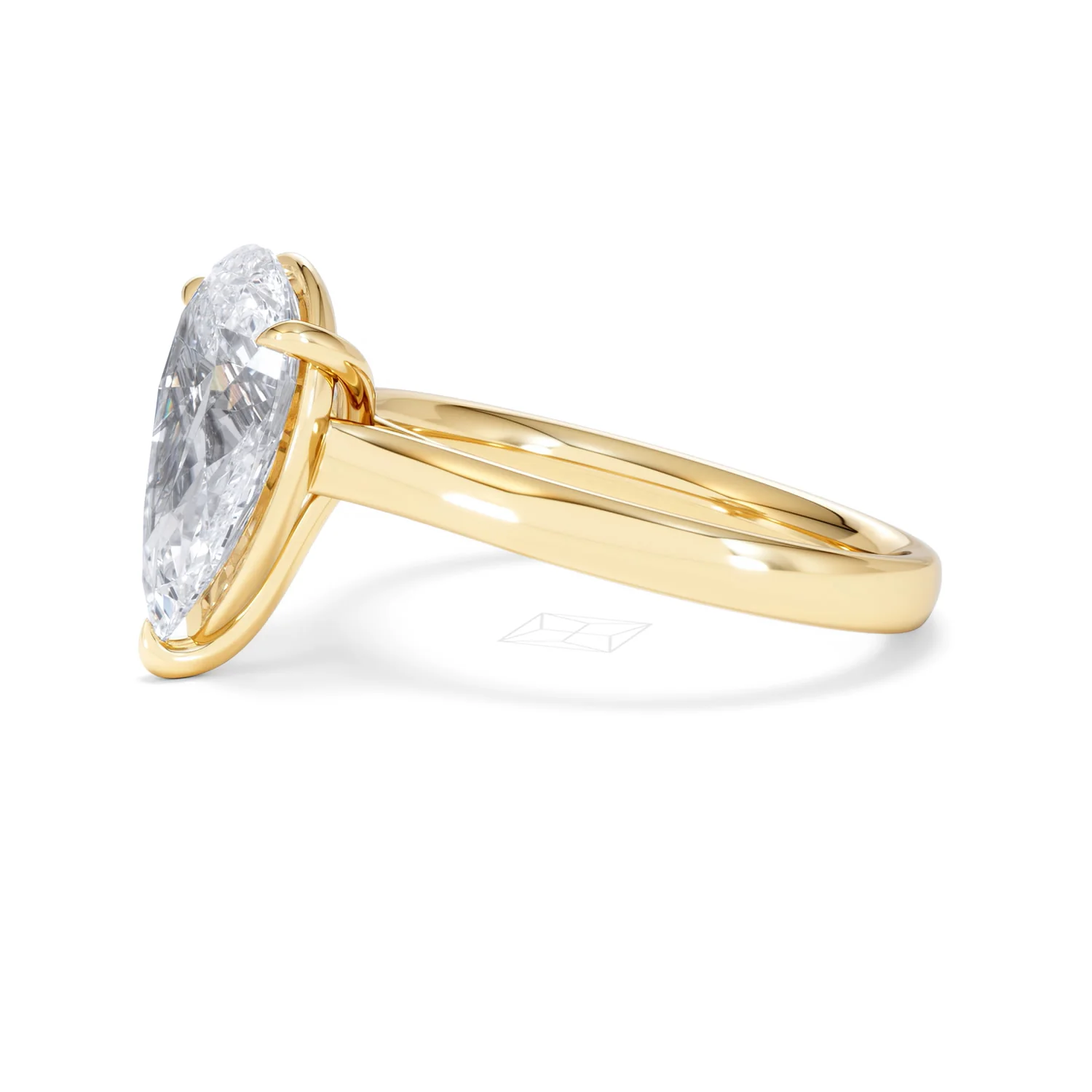 Amora Pear 3.00ct Lab Diamond Engagement Ring G/VS Set in 18K Gold - Image 73
