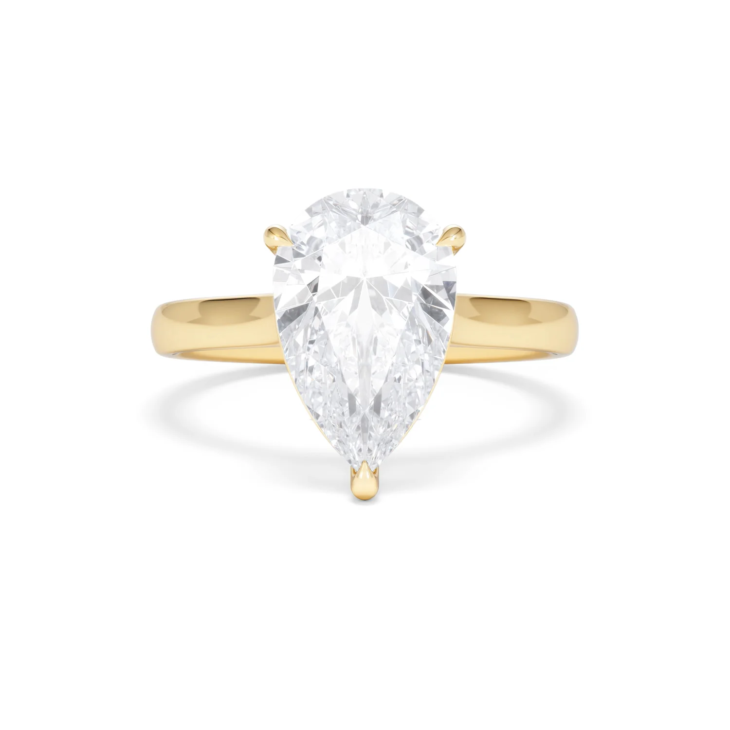 Amora Pear 3.00ct Lab Diamond Engagement Ring G/VS Set in 18K Gold - Image 8