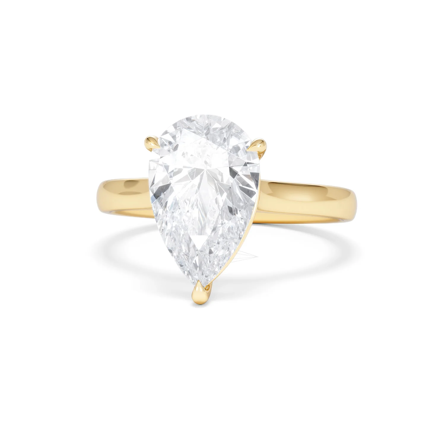 Amora Pear 3.00ct Lab Diamond Engagement Ring G/VS Set in 18K Gold - Image 86