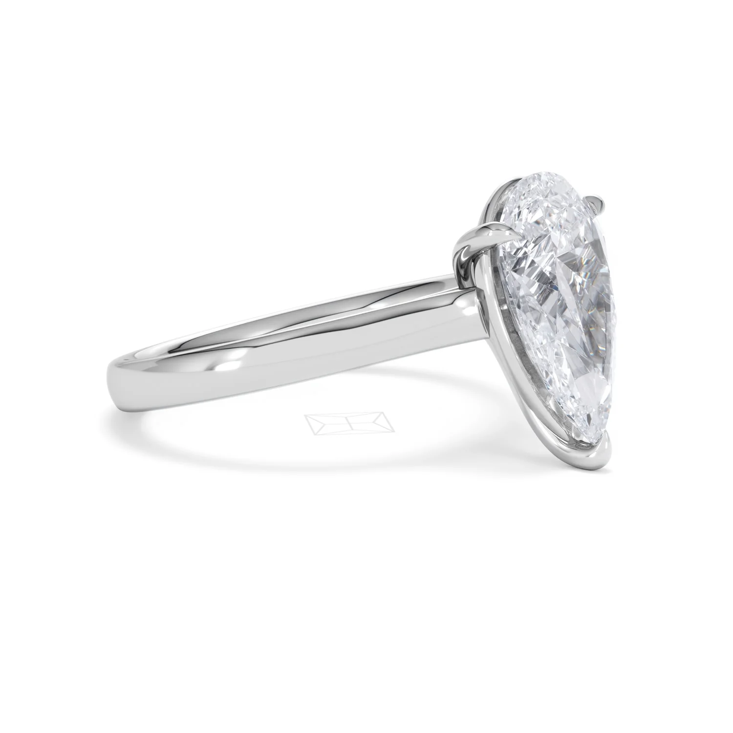 Amora Pear 3.00ct Lab Diamond Engagement Ring G/VS Set in 18K White Gold - Image 20