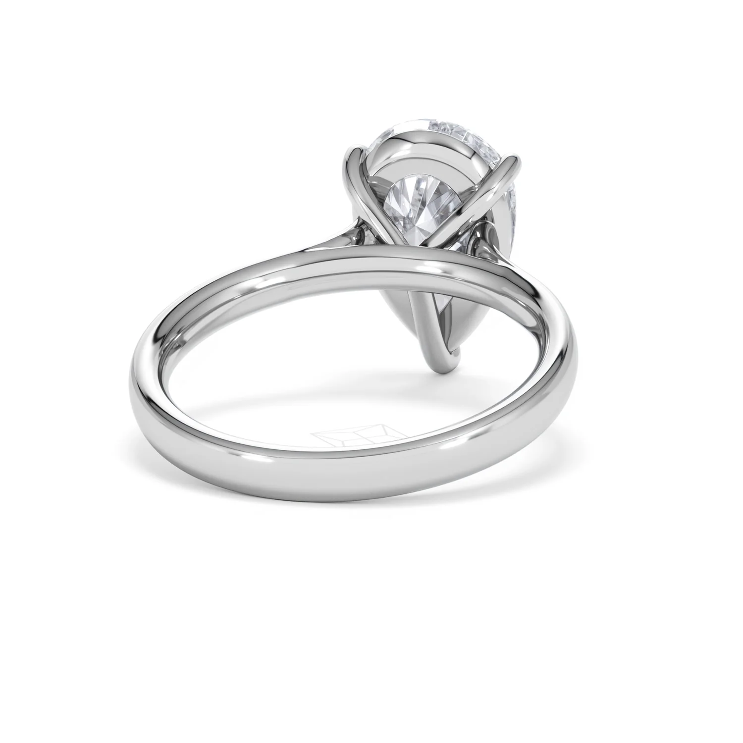 Amora Pear 3.00ct Lab Diamond Engagement Ring G/VS Set in 18K White Gold - Image 44