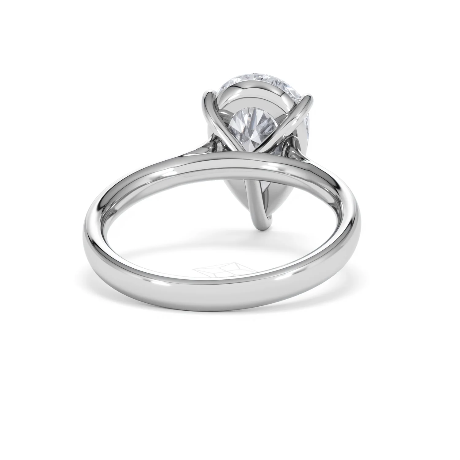 Amora Pear 3.00ct Lab Diamond Engagement Ring G/VS Set in 18K White Gold - Image 45