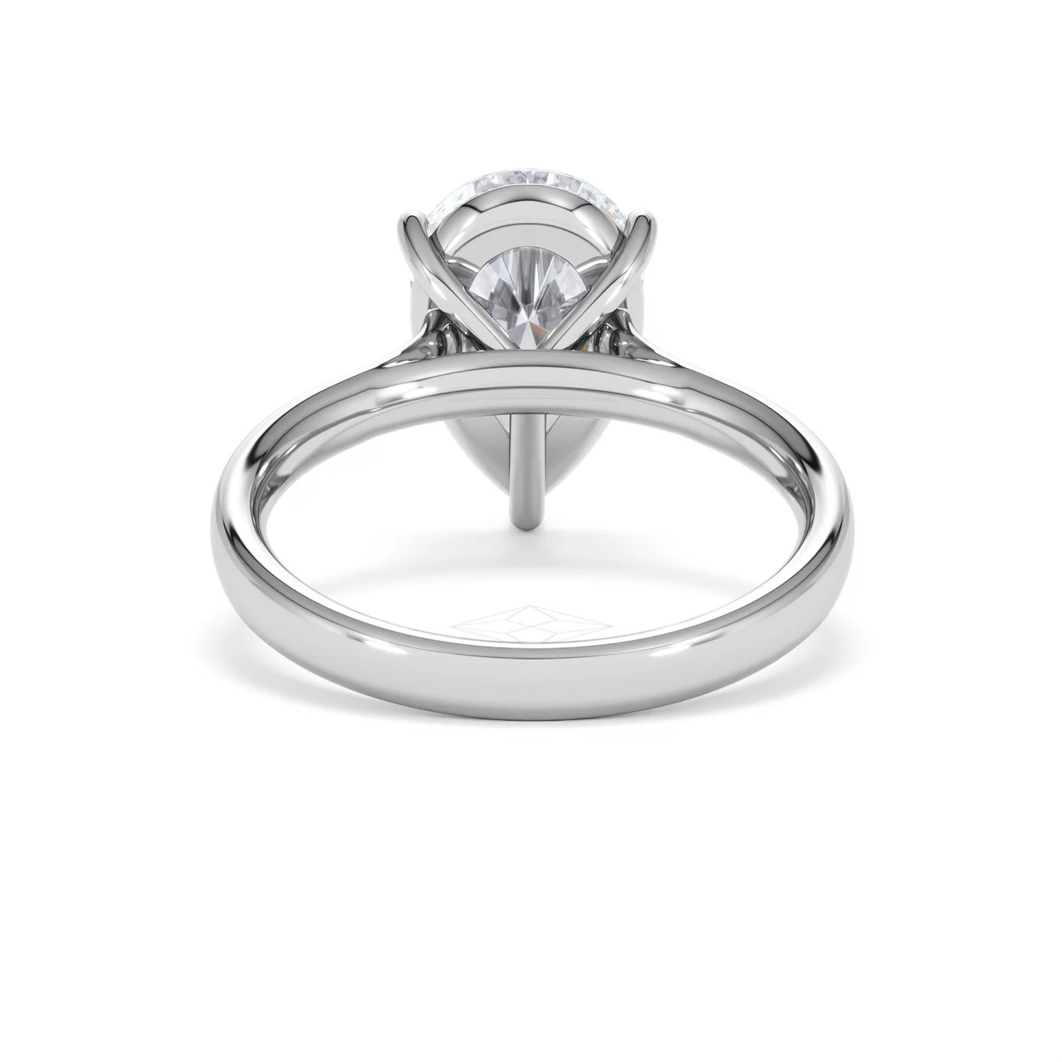Amora Pear 3.00ct Lab Diamond Engagement Ring G/VS Set in 18K White Gold - Image 48