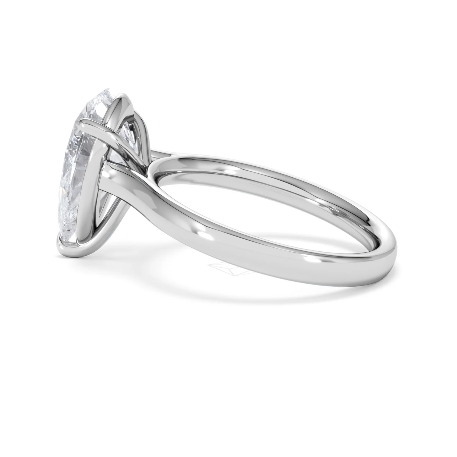 Amora Pear 3.00ct Lab Diamond Engagement Ring G/VS Set in 18K White Gold - Image 65