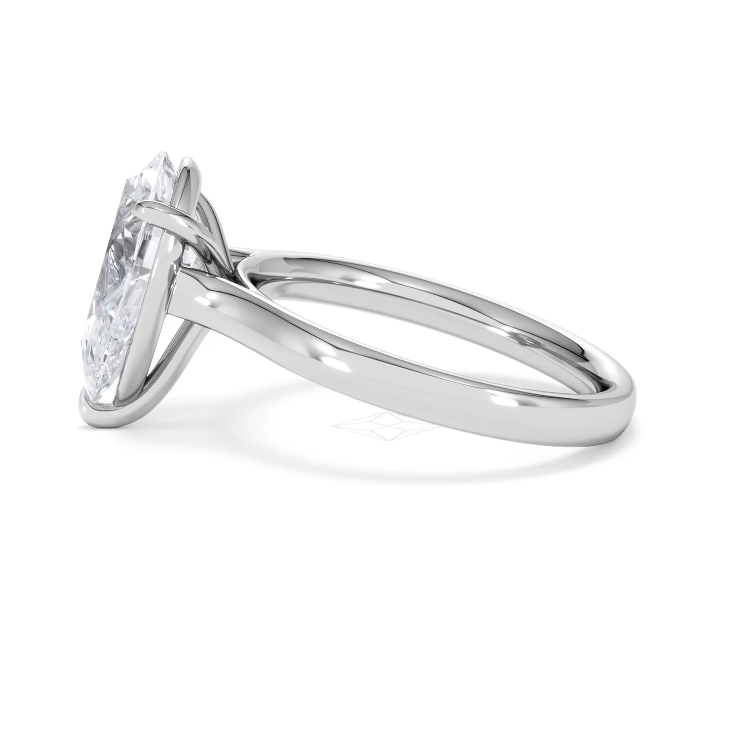 Amora Pear 3.00ct Lab Diamond Engagement Ring G/VS Set in 18K White Gold - Image 68