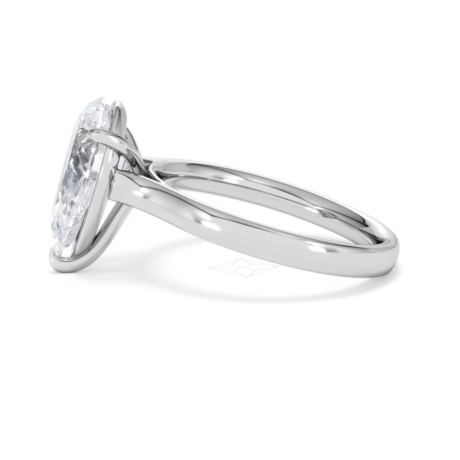 Amora Pear 3.00ct Lab Diamond Engagement Ring G/VS Set in 18K White Gold - Image 69