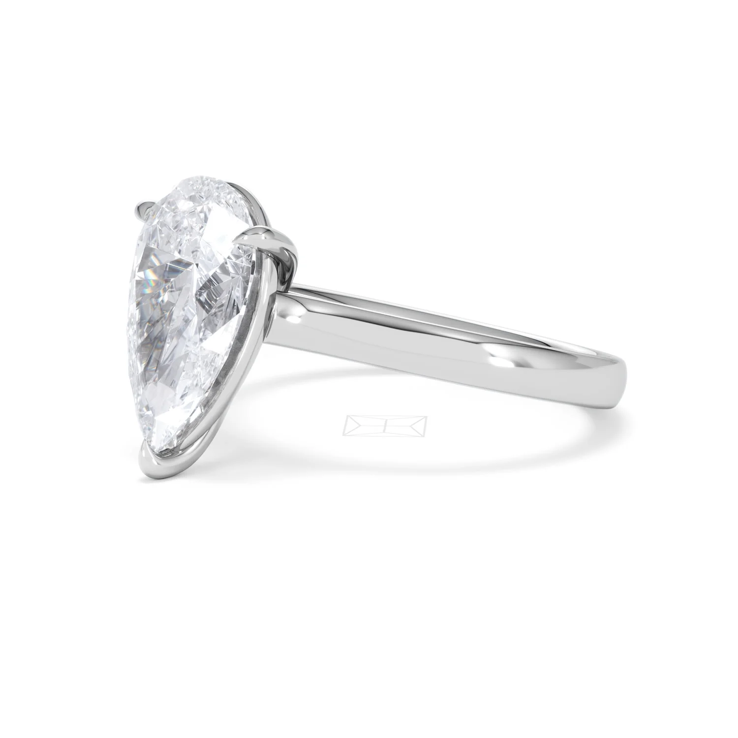 Amora Pear 3.00ct Lab Diamond Engagement Ring G/VS Set in 18K White Gold - Image 77