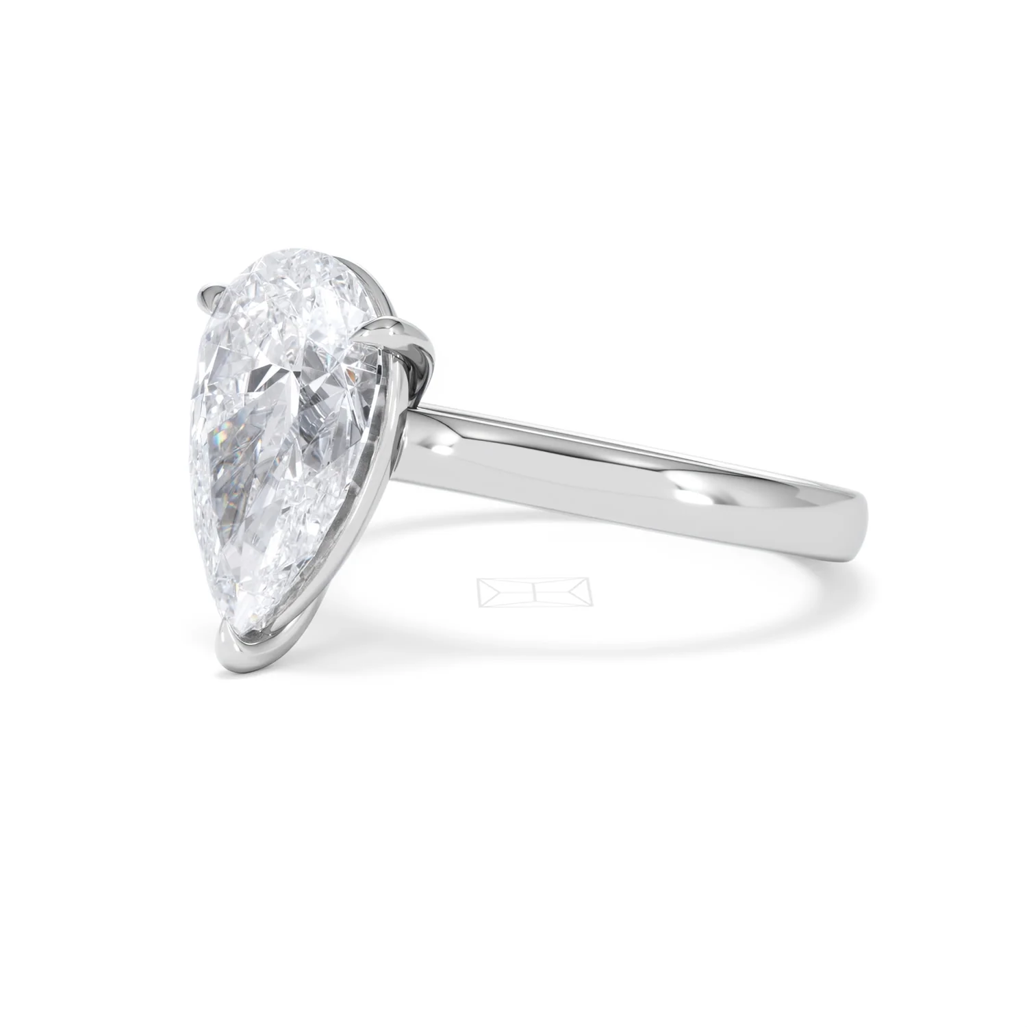 Amora Pear 3.00ct Lab Diamond Engagement Ring G/VS Set in 18K White Gold - Image 78