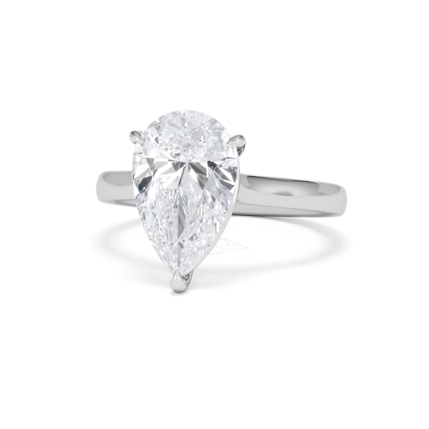 Amora Pear 3.00ct Lab Diamond Engagement Ring G/VS Set in 18K White Gold - Image 85