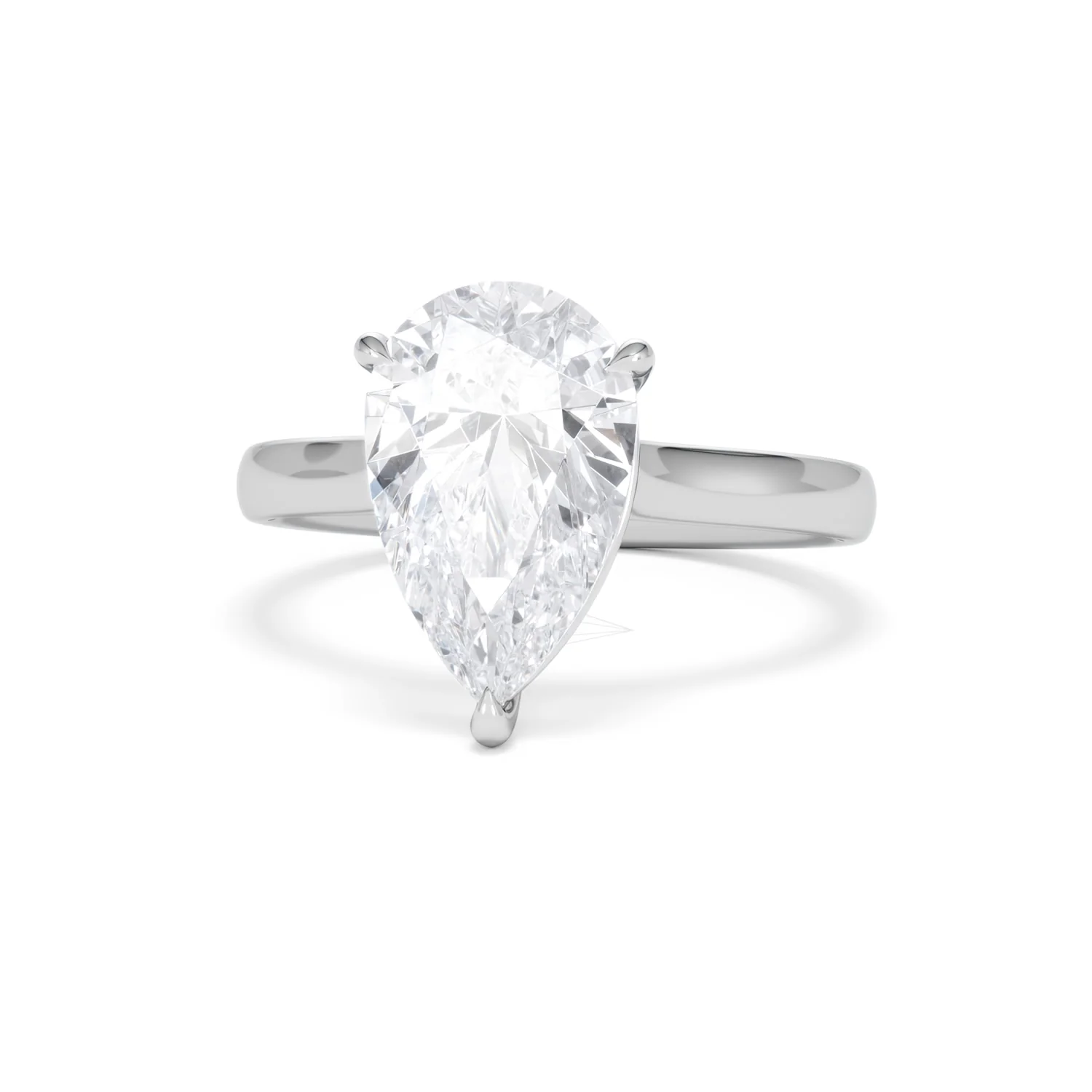 Amora Pear 3.00ct Lab Diamond Engagement Ring G/VS Set in 18K White Gold - Image 86