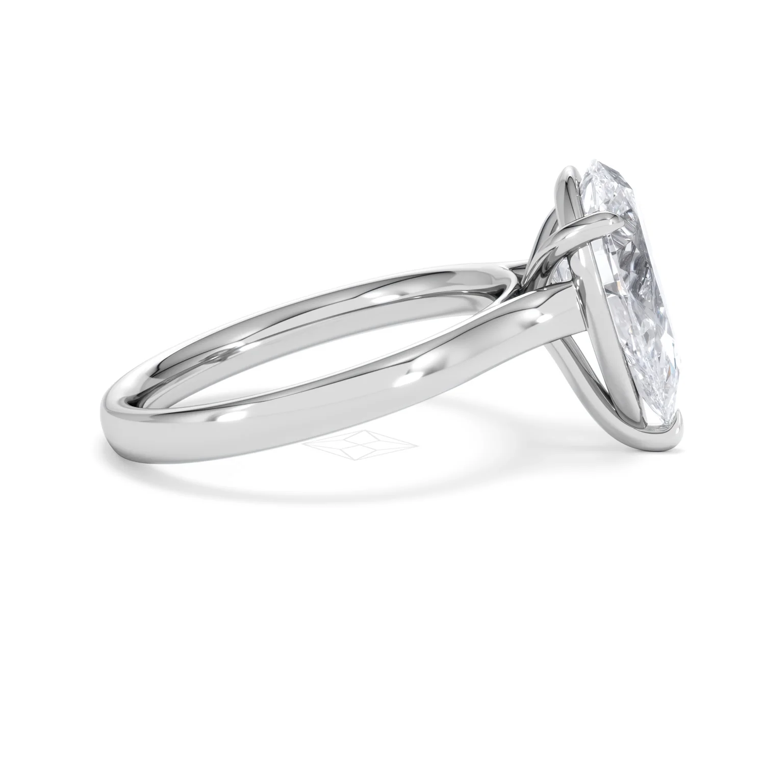 Amora Pear 3.00ct Lab Diamond Engagement Ring G/VS Set in Platinum - Image 27