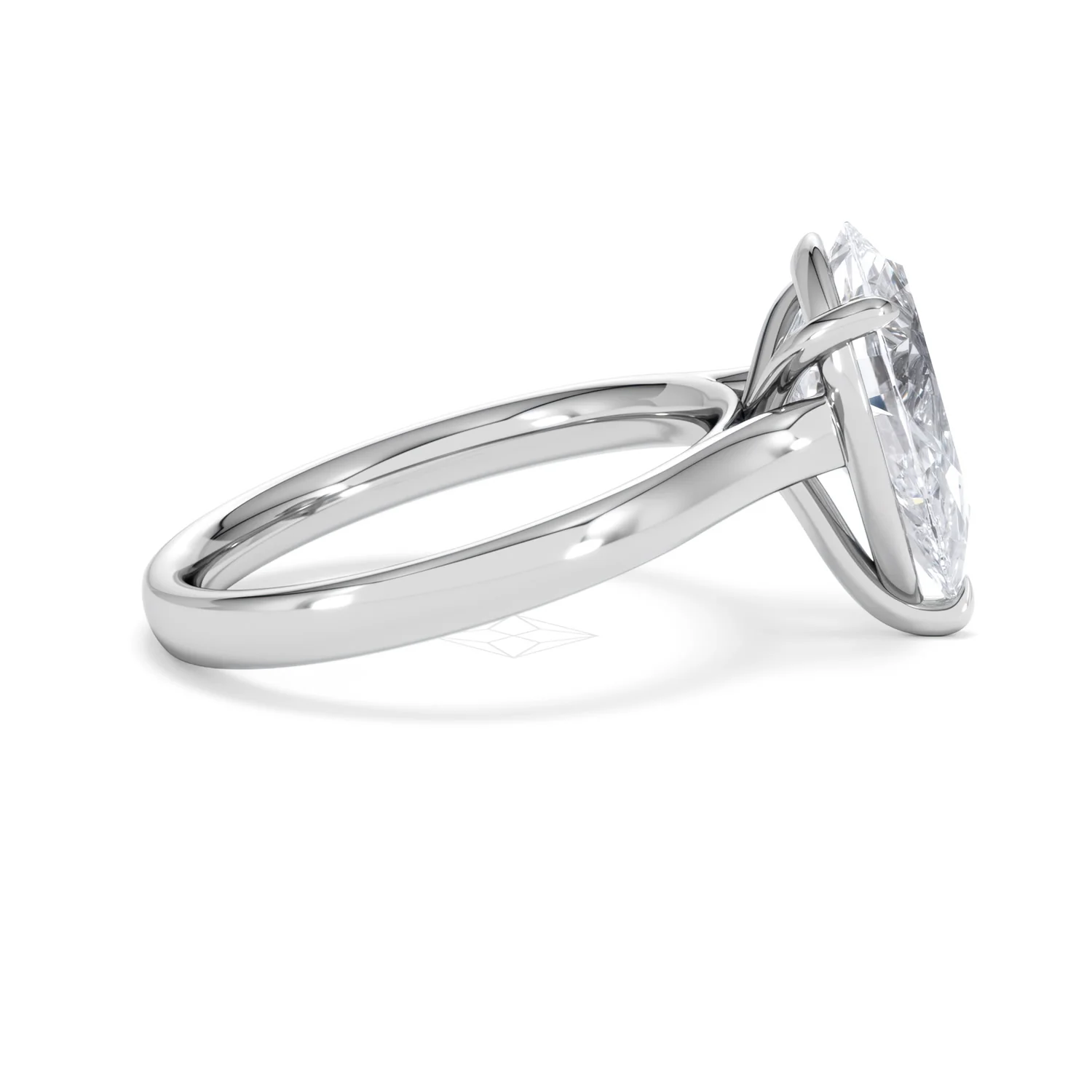 Amora Pear 3.00ct Lab Diamond Engagement Ring G/VS Set in Platinum - Image 28