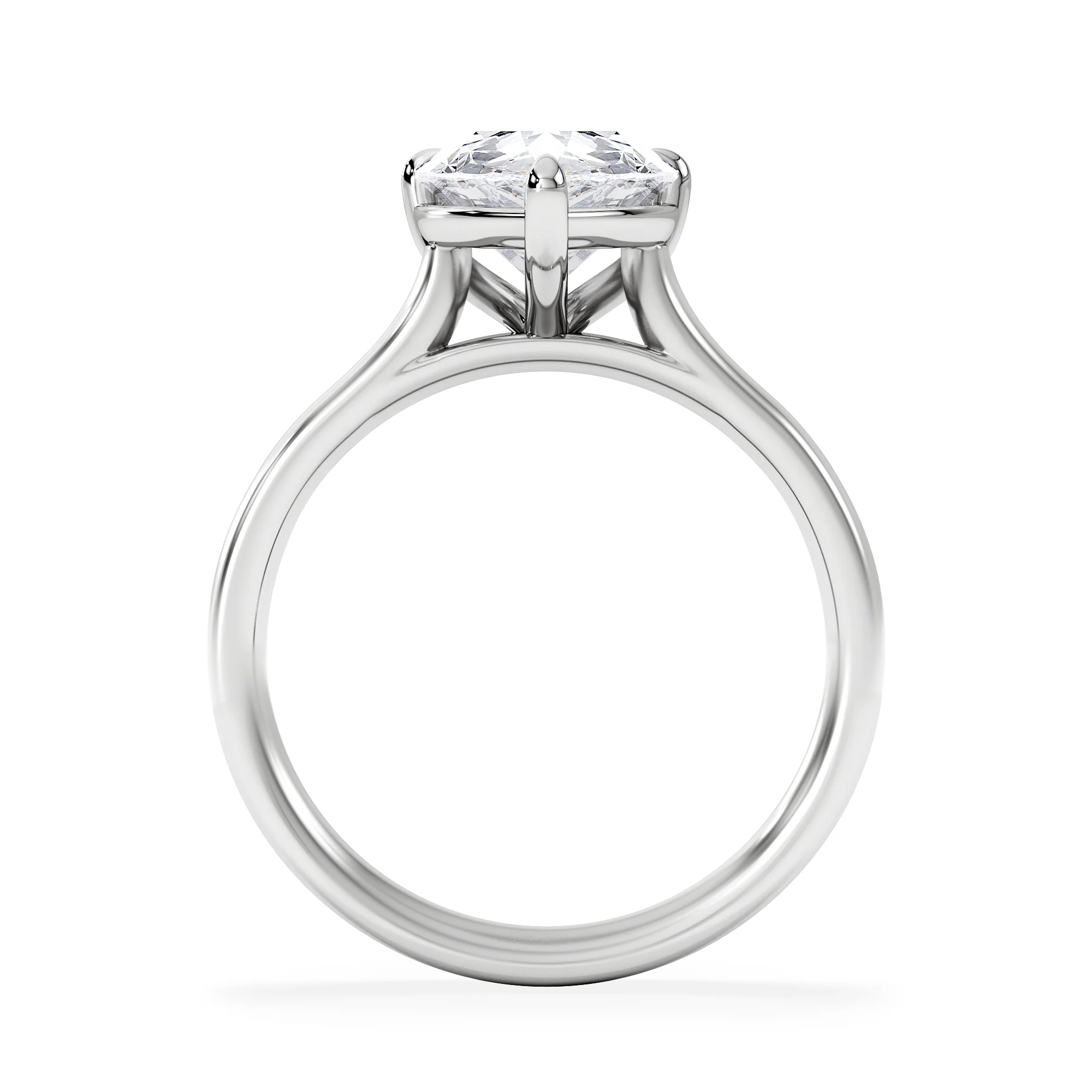 Amora Pear 3.00ct Lab Diamond Engagement Ring G/VS Set in Platinum - Image 3