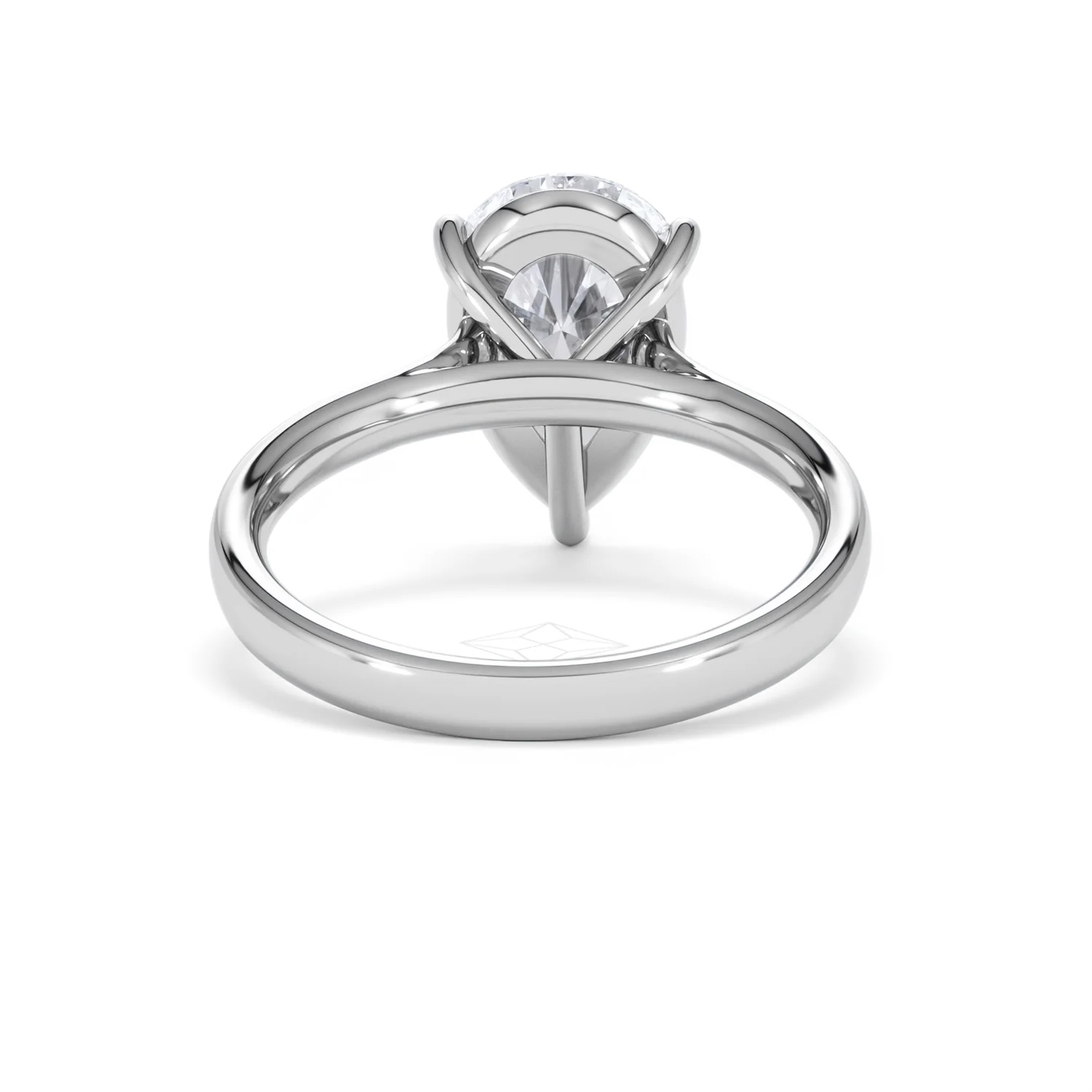 Amora Pear 3.00ct Lab Diamond Engagement Ring G/VS Set in Platinum - Image 47