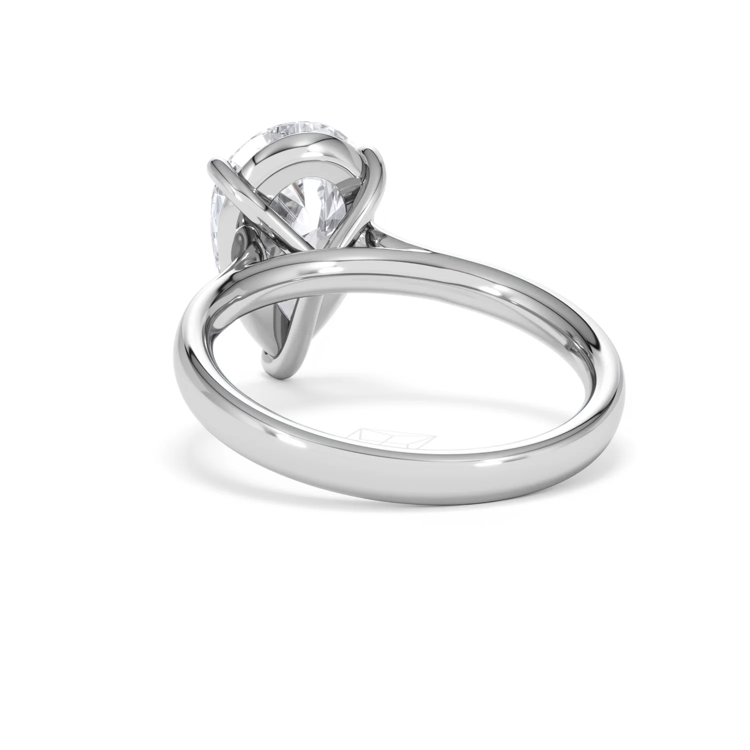 Amora Pear 3.00ct Lab Diamond Engagement Ring G/VS Set in Platinum - Image 53
