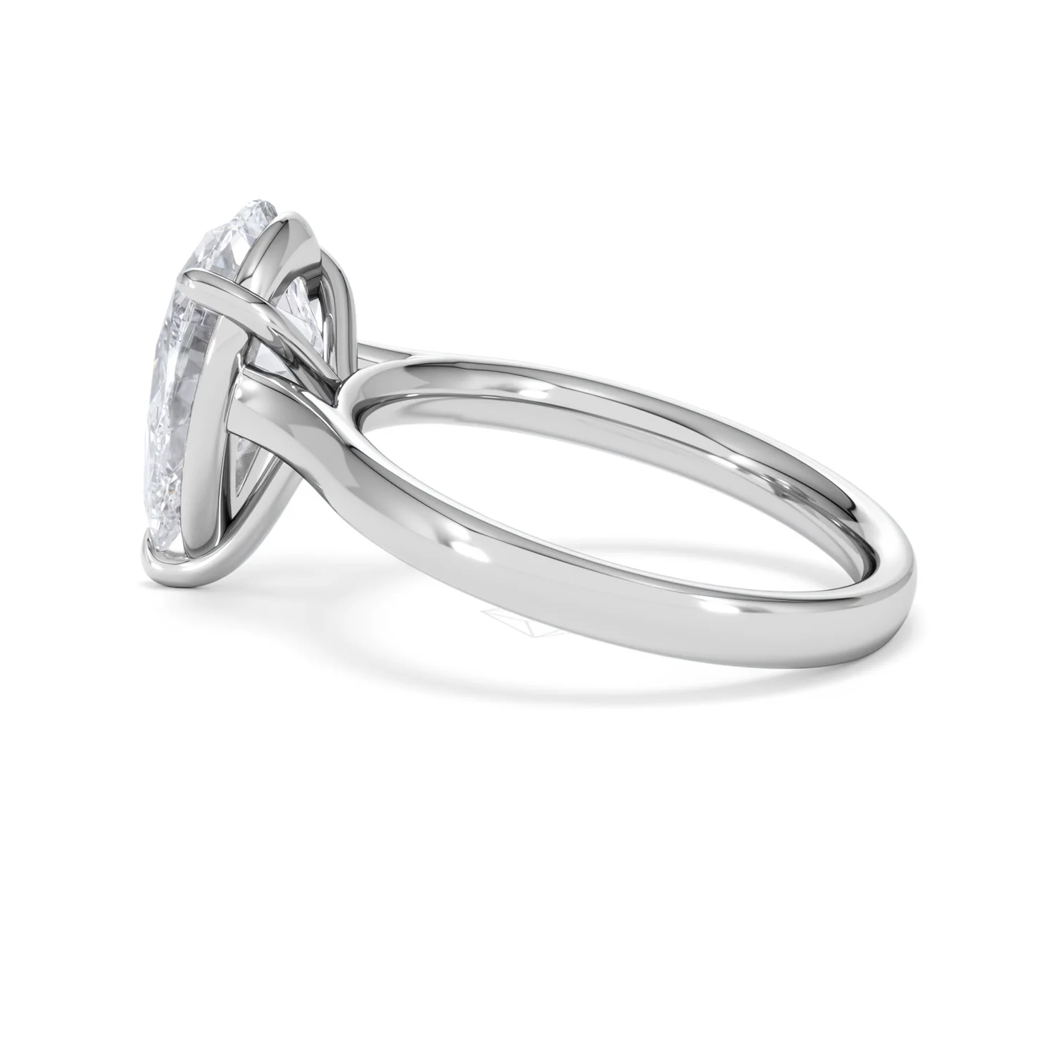 Amora Pear 3.00ct Lab Diamond Engagement Ring G/VS Set in Platinum - Image 64
