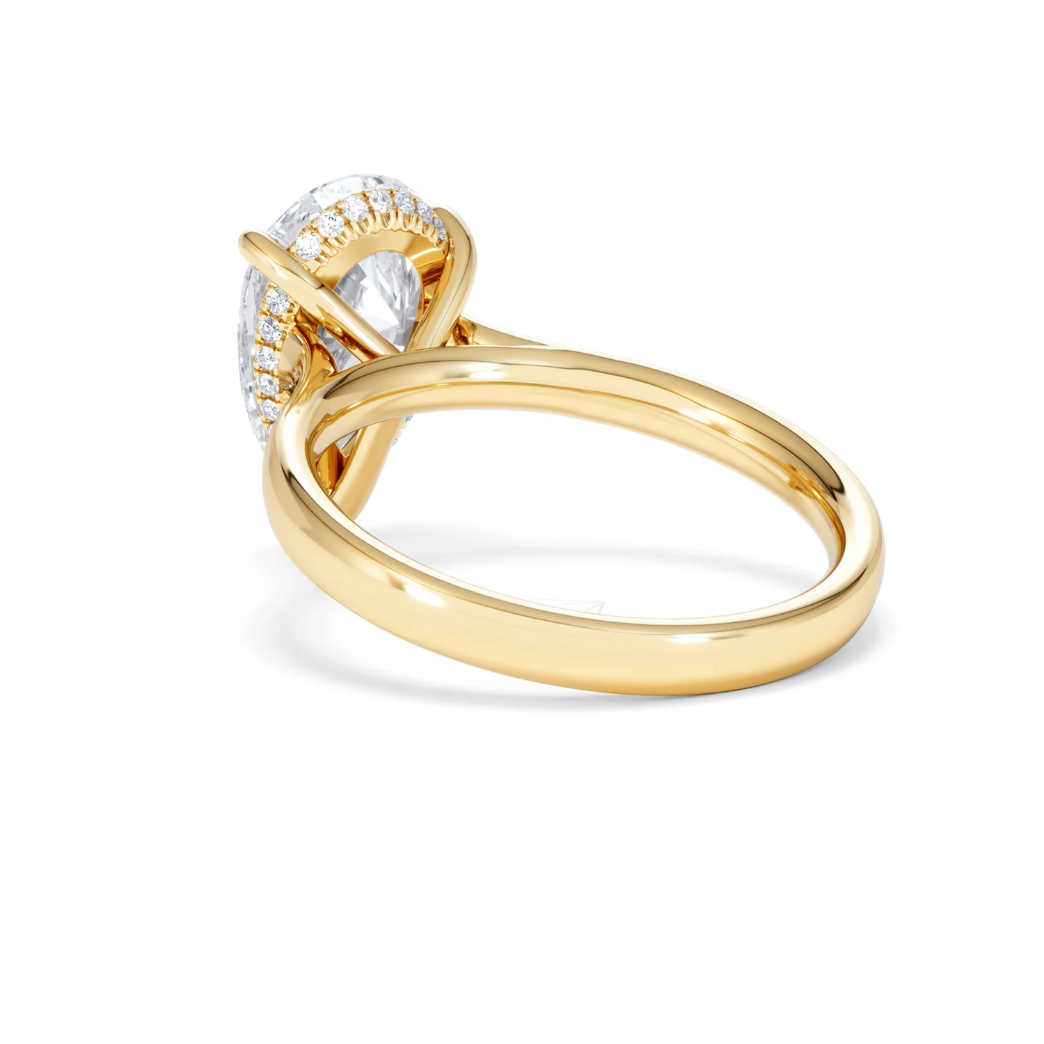 Amora Pear 3.11ct Hidden Halo Lab Diamond Engagement Ring G/VS Set in 18K Gold - Image 56