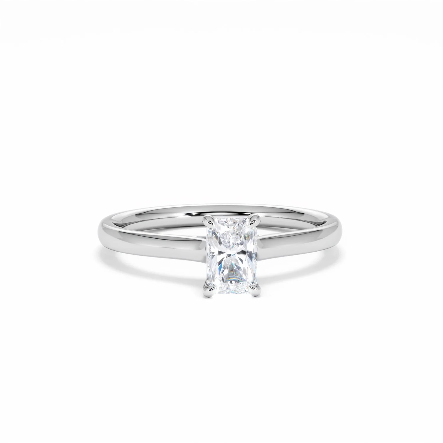 Amora Radiant 0.50ct Diamond Engagement Ring G/VS1 Set in 18K White Gold - Image 11