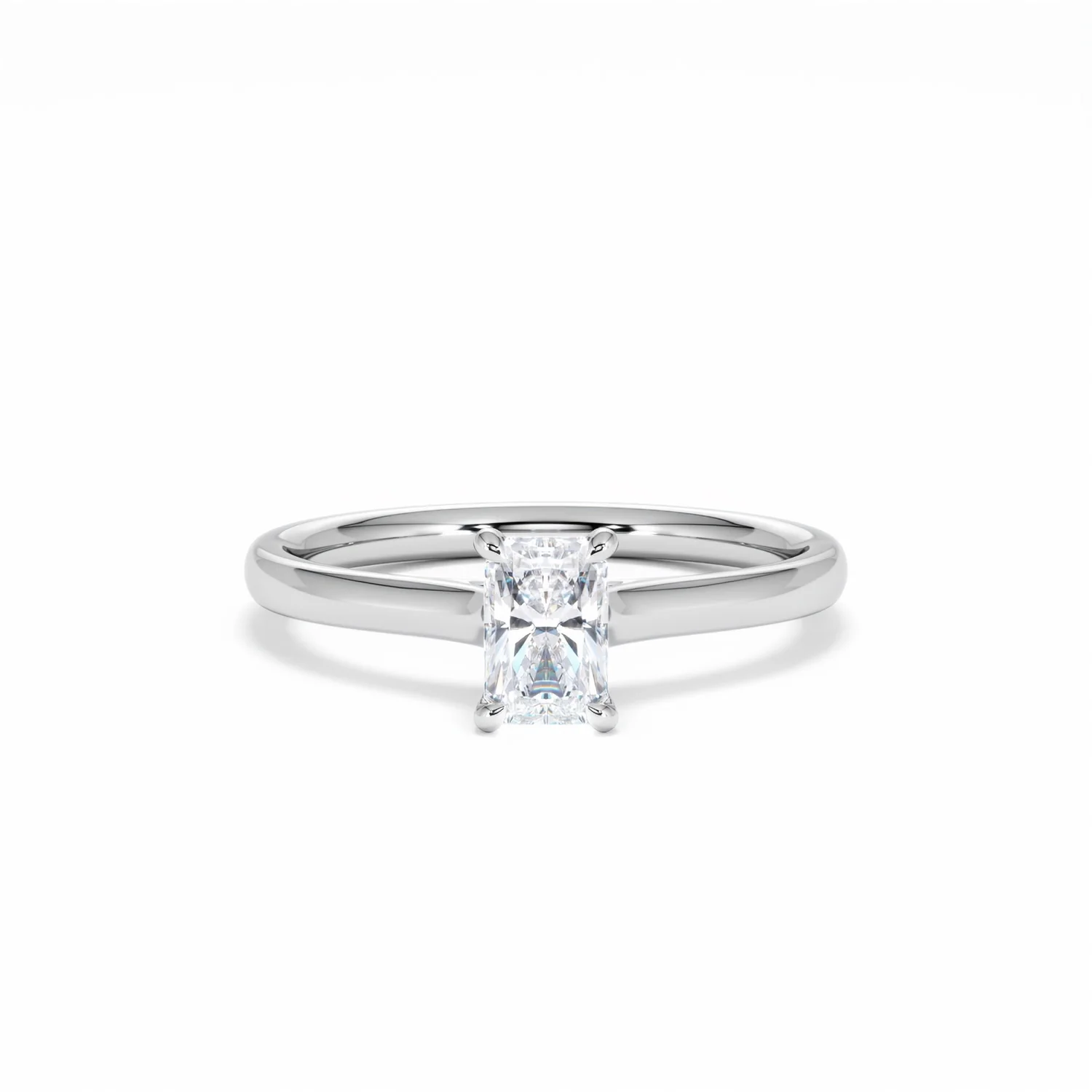 Amora Radiant 0.50ct Lab Diamond Engagement Ring F/VS1 Set in 18K White Gold - Image 10