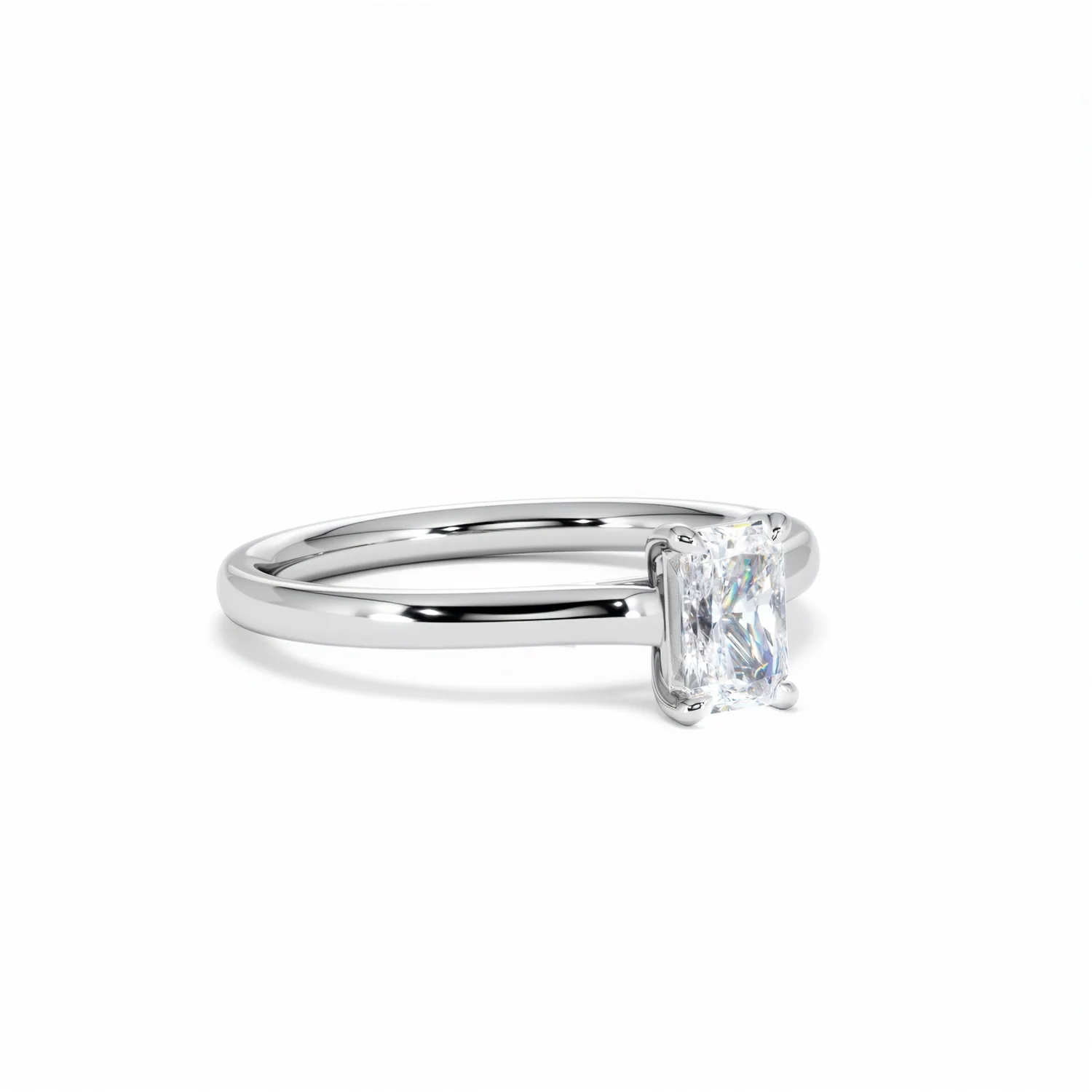 Amora Radiant 0.50ct Lab Diamond Engagement Ring F/VS1 Set in 18K White Gold - Image 17