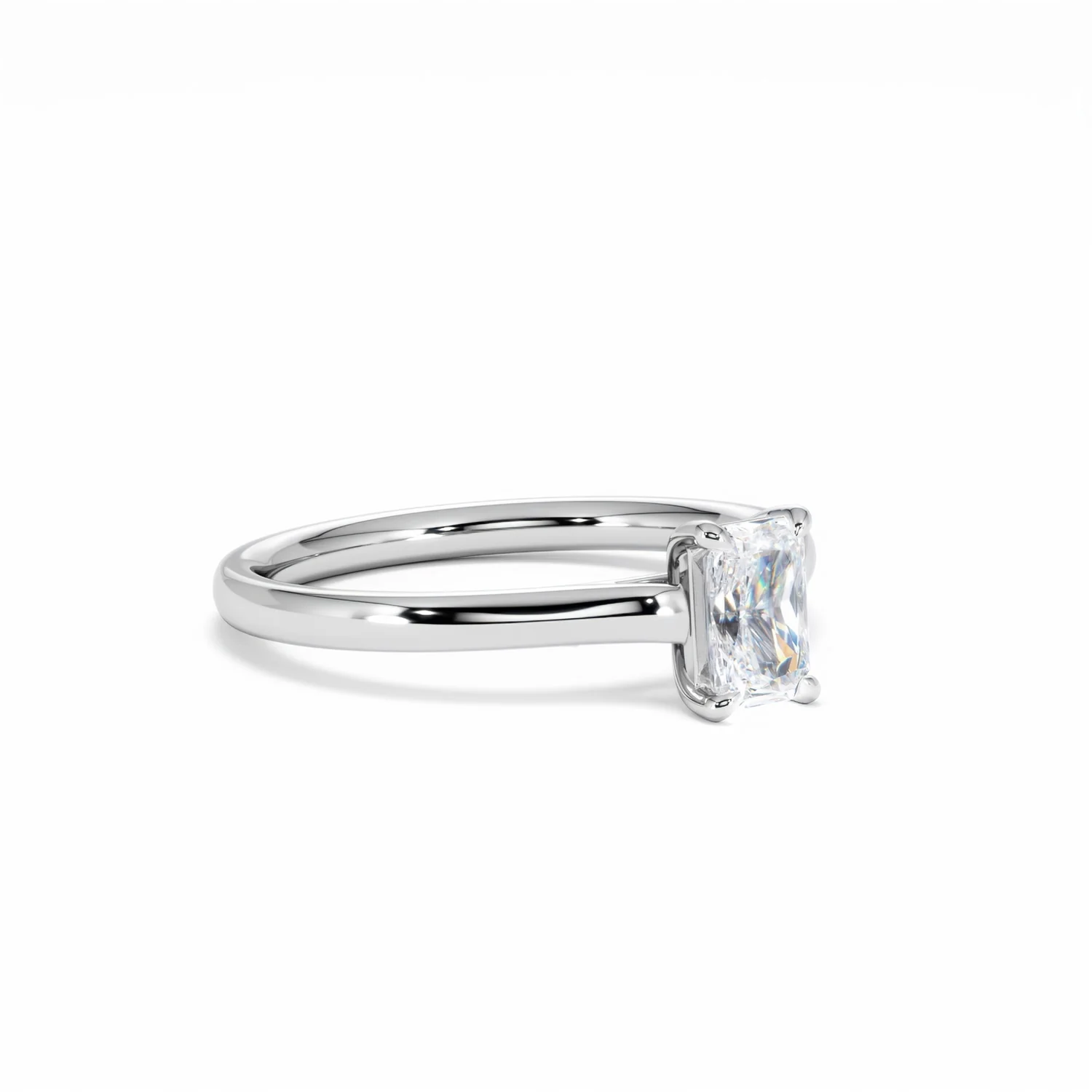Amora Radiant 0.50ct Lab Diamond Engagement Ring F/VS1 Set in 18K White Gold - Image 18