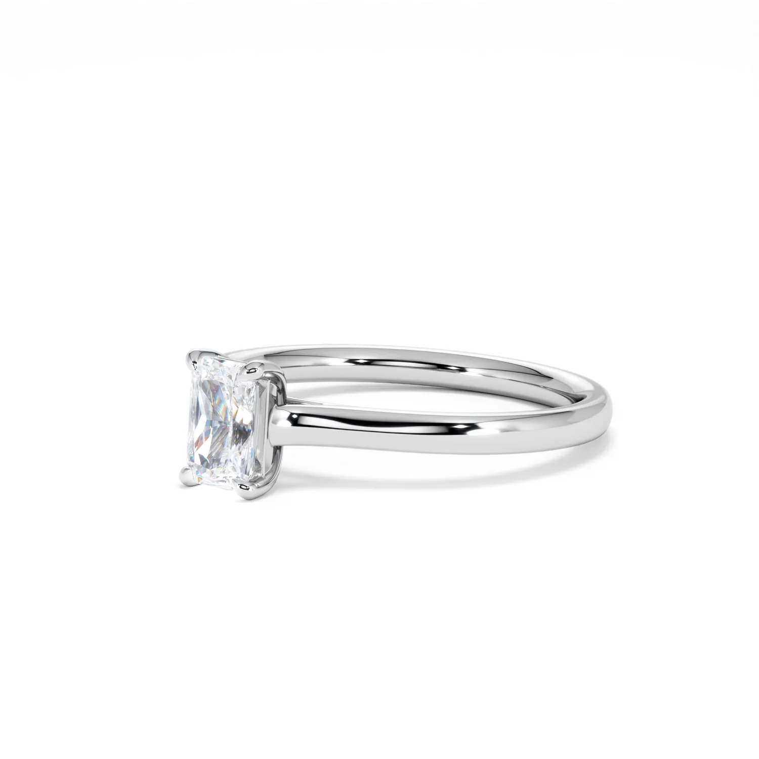 Amora Radiant 0.50ct Lab Diamond Engagement Ring F/VS1 Set in 18K White Gold - Image 81