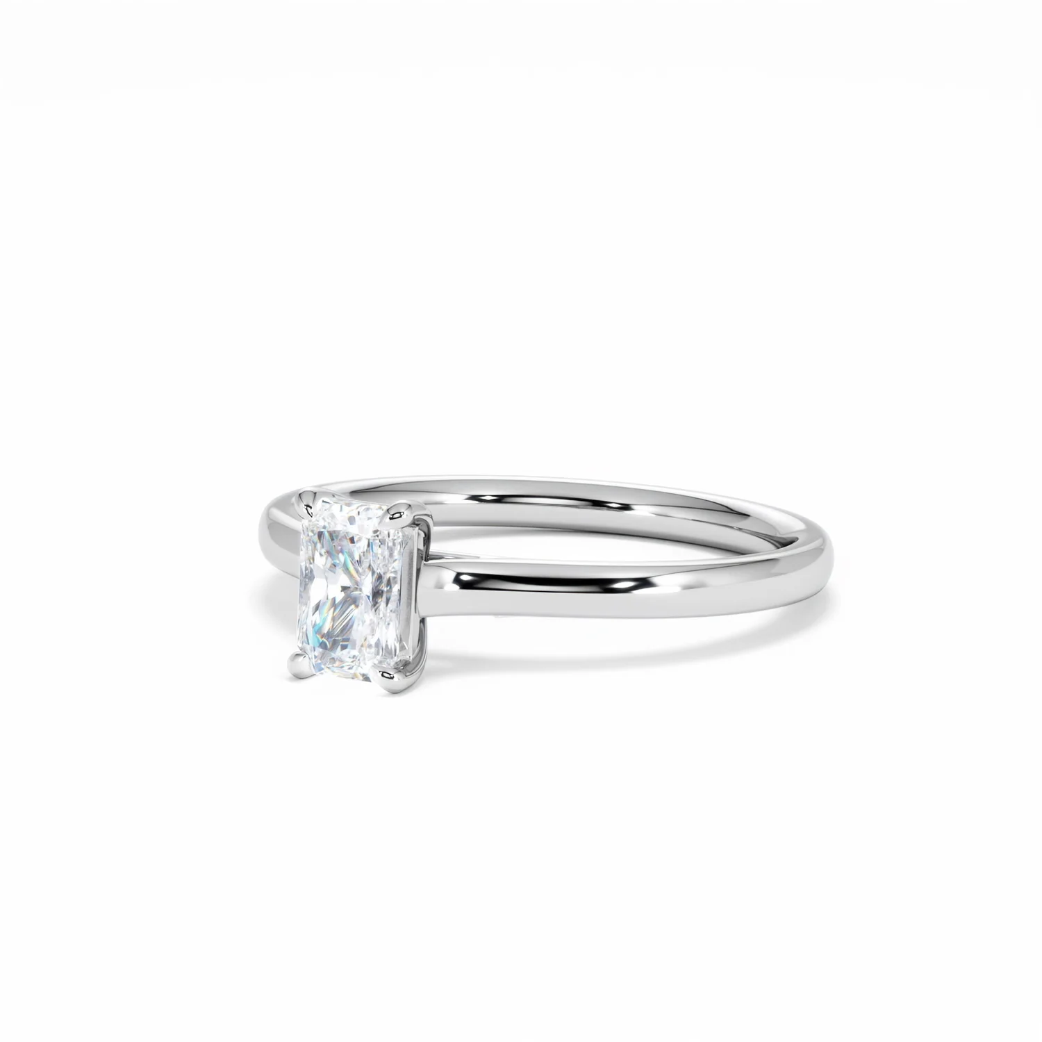 Amora Radiant 0.50ct Lab Diamond Engagement Ring F/VS1 Set in 18K White Gold - Image 83