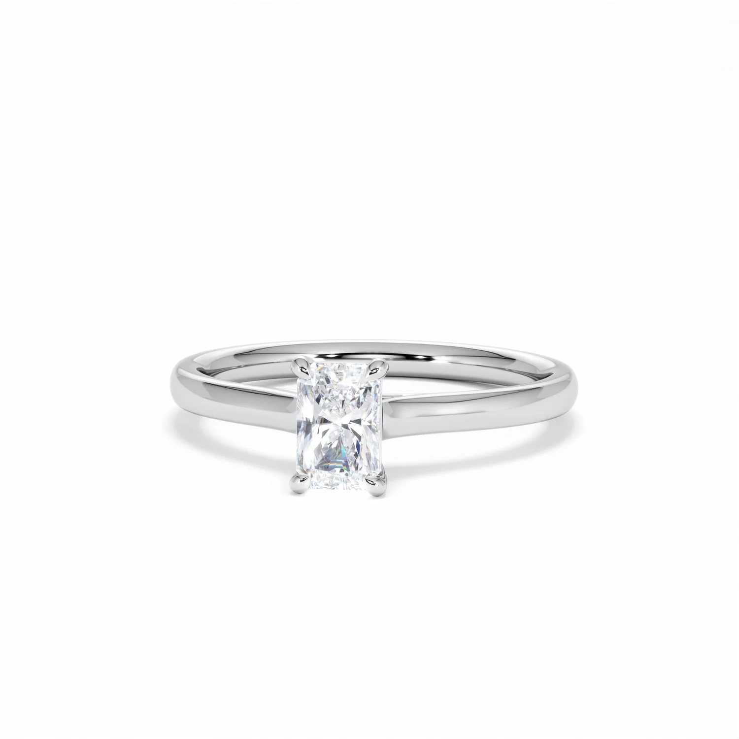 Amora Radiant 0.50ct Lab Diamond Engagement Ring F/VS1 Set in 18K White Gold - Image 88