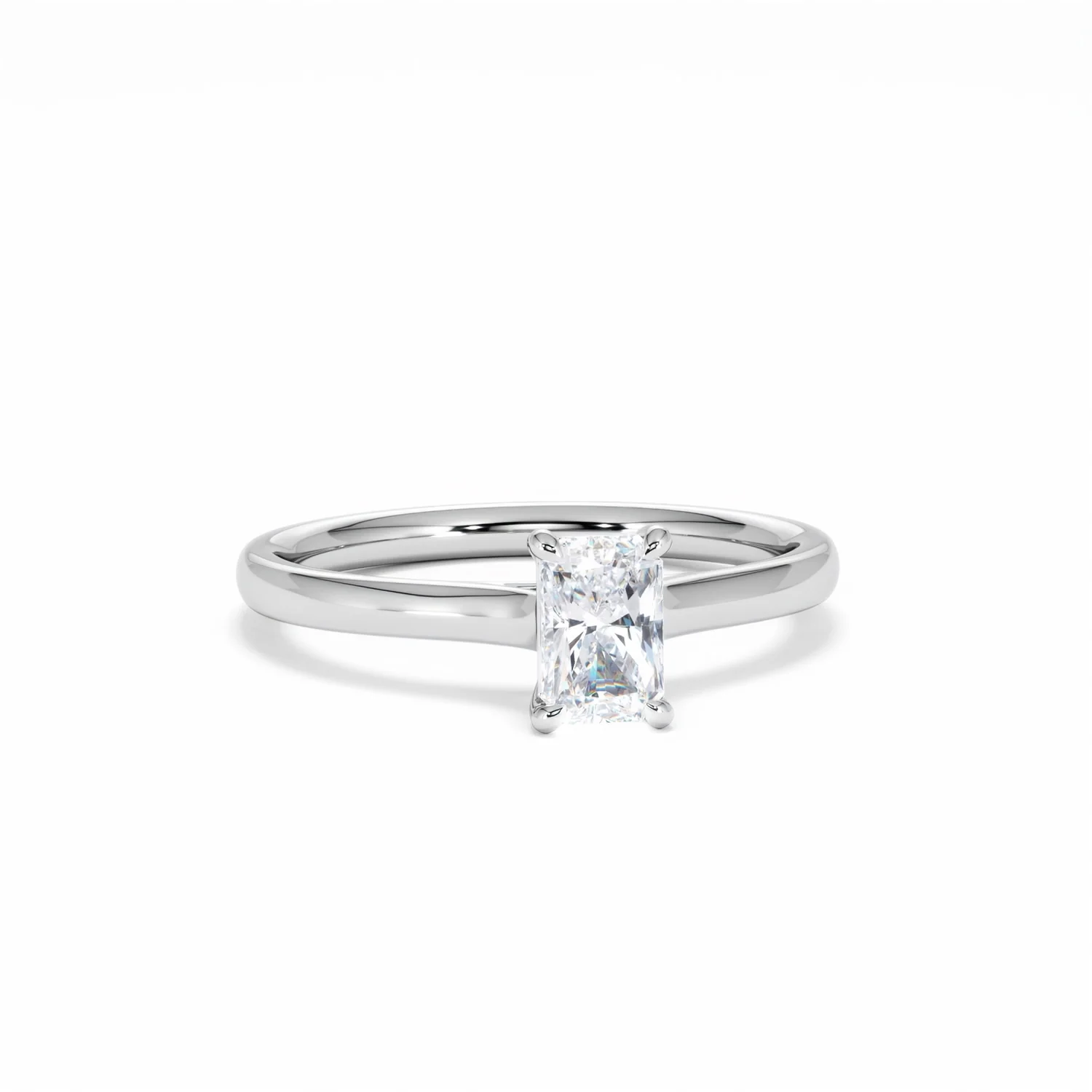 Amora Radiant 0.50ct Lab Diamond Engagement Ring F/VS1 Set in Platinum - Image 12