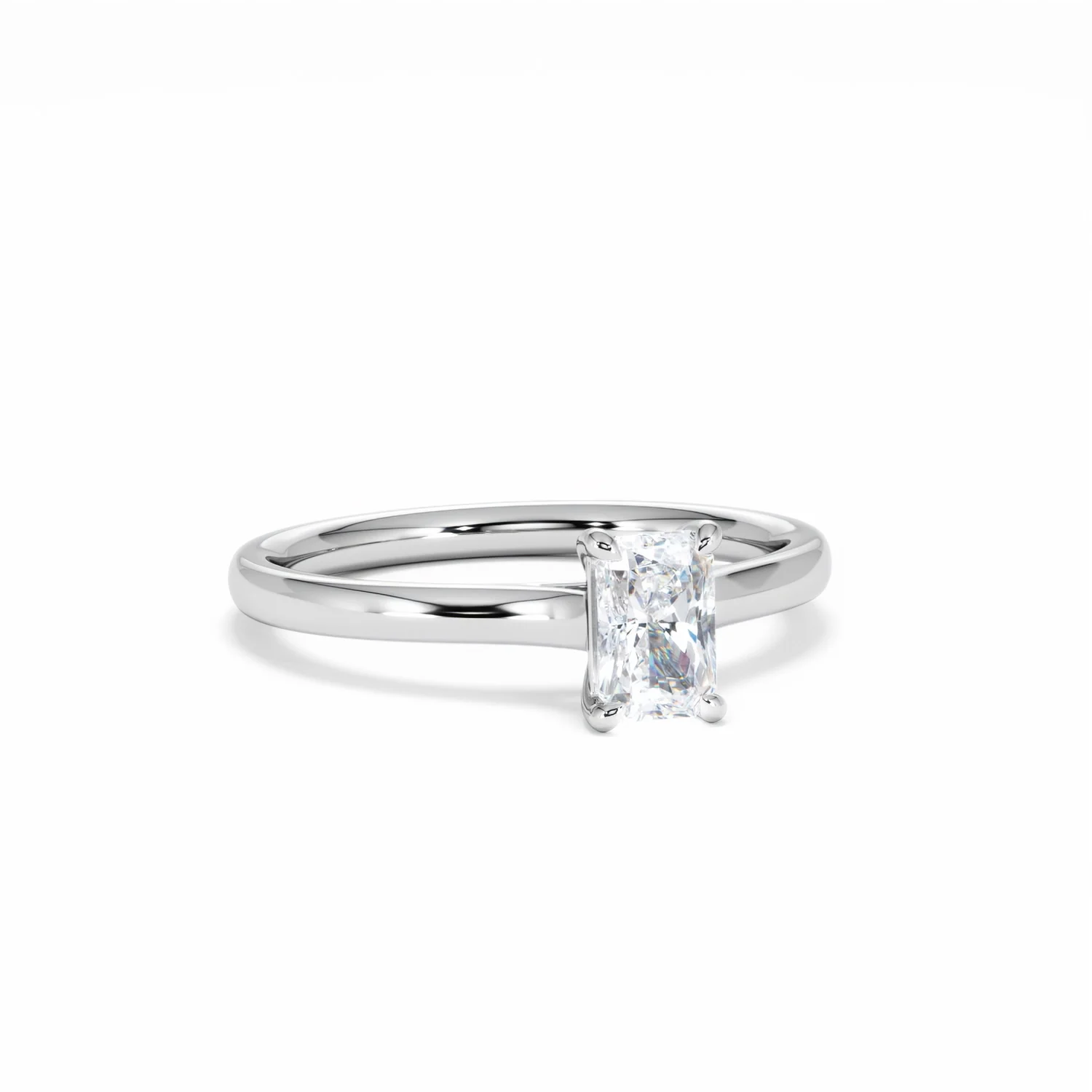Amora Radiant 0.50ct Lab Diamond Engagement Ring F/VS1 Set in Platinum - Image 14