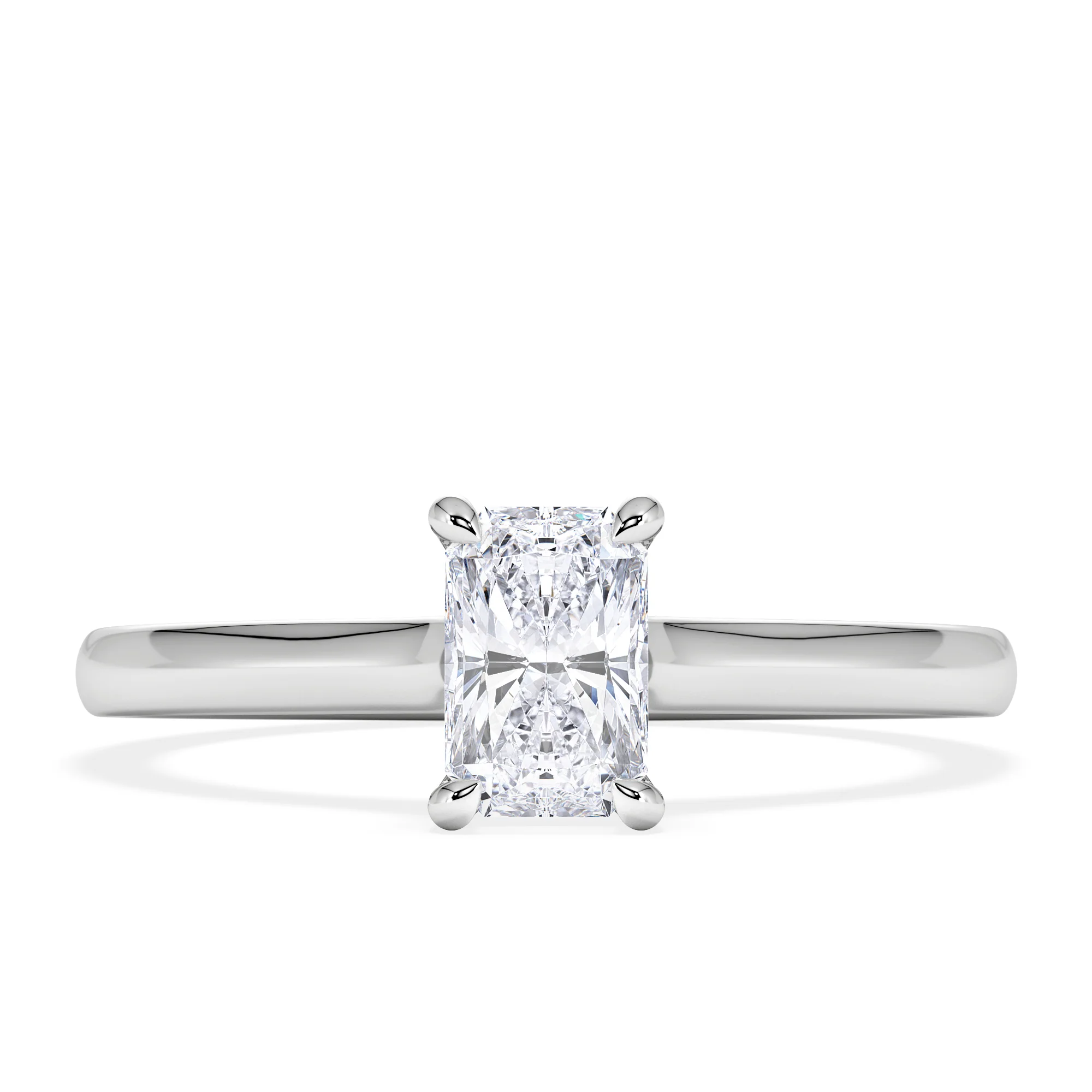 Amora Radiant 0.50ct Lab Diamond Engagement Ring F/VS1 Set in Platinum - Image 5
